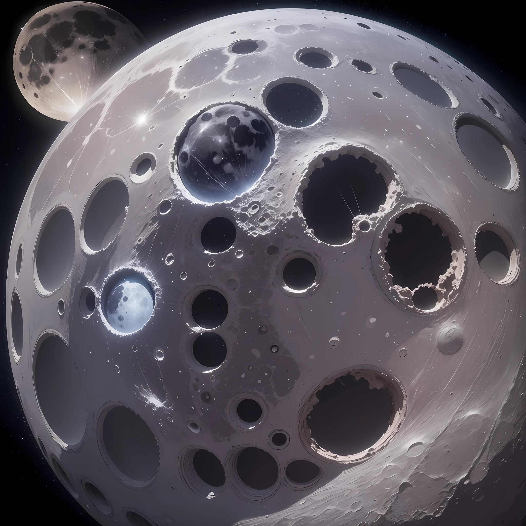 Photos of the moon as seen from the earth