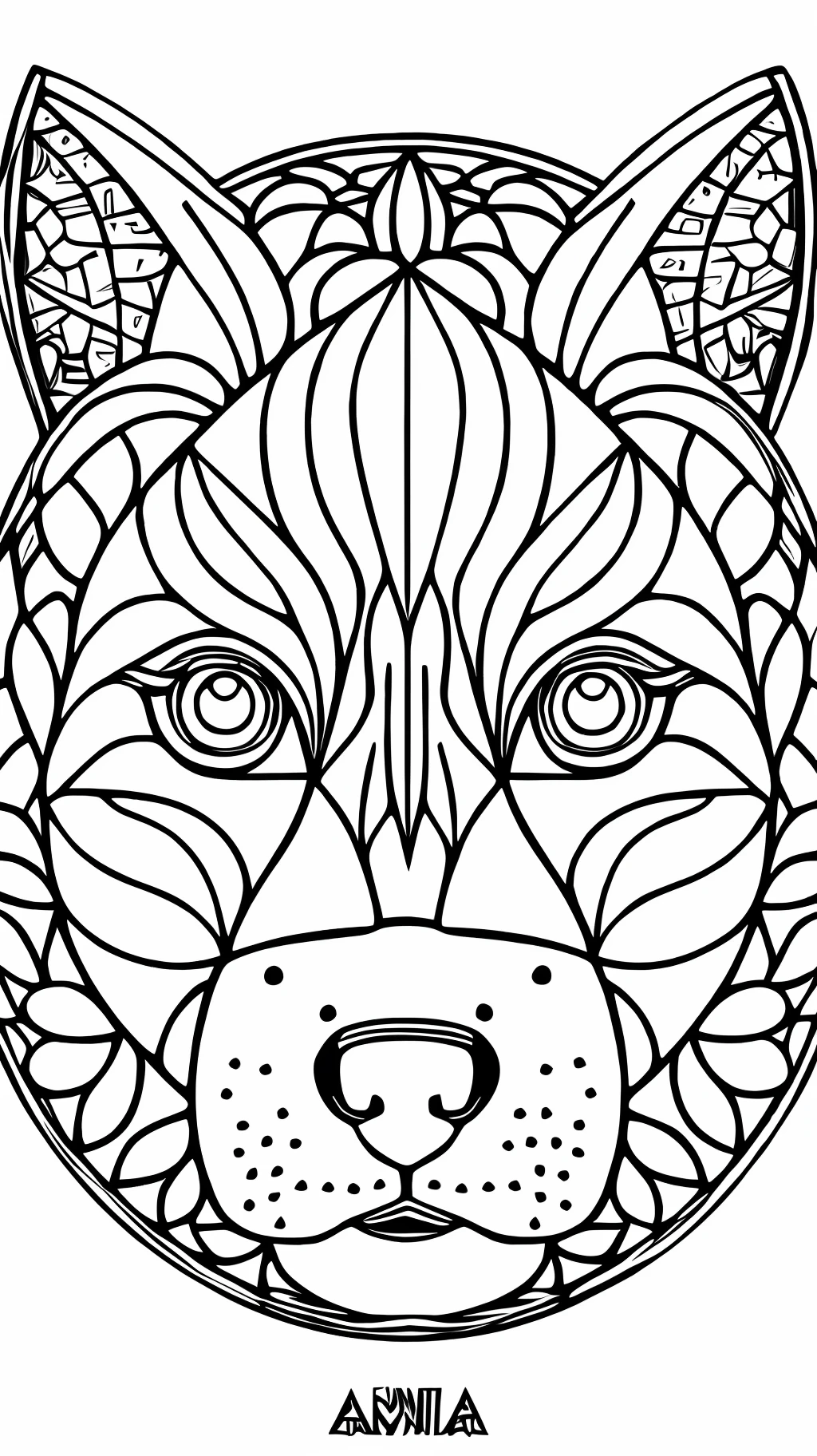 A Mandala coloring page with a geometric pattern, Coloring pages, Coloring Pages, Coloring page, Mandala style, Thylacine, Beautiful mandala, Geometric mandala, Stylized mandala, Coloring - On Sheet, 2:3 scale coloring drawing. White background
