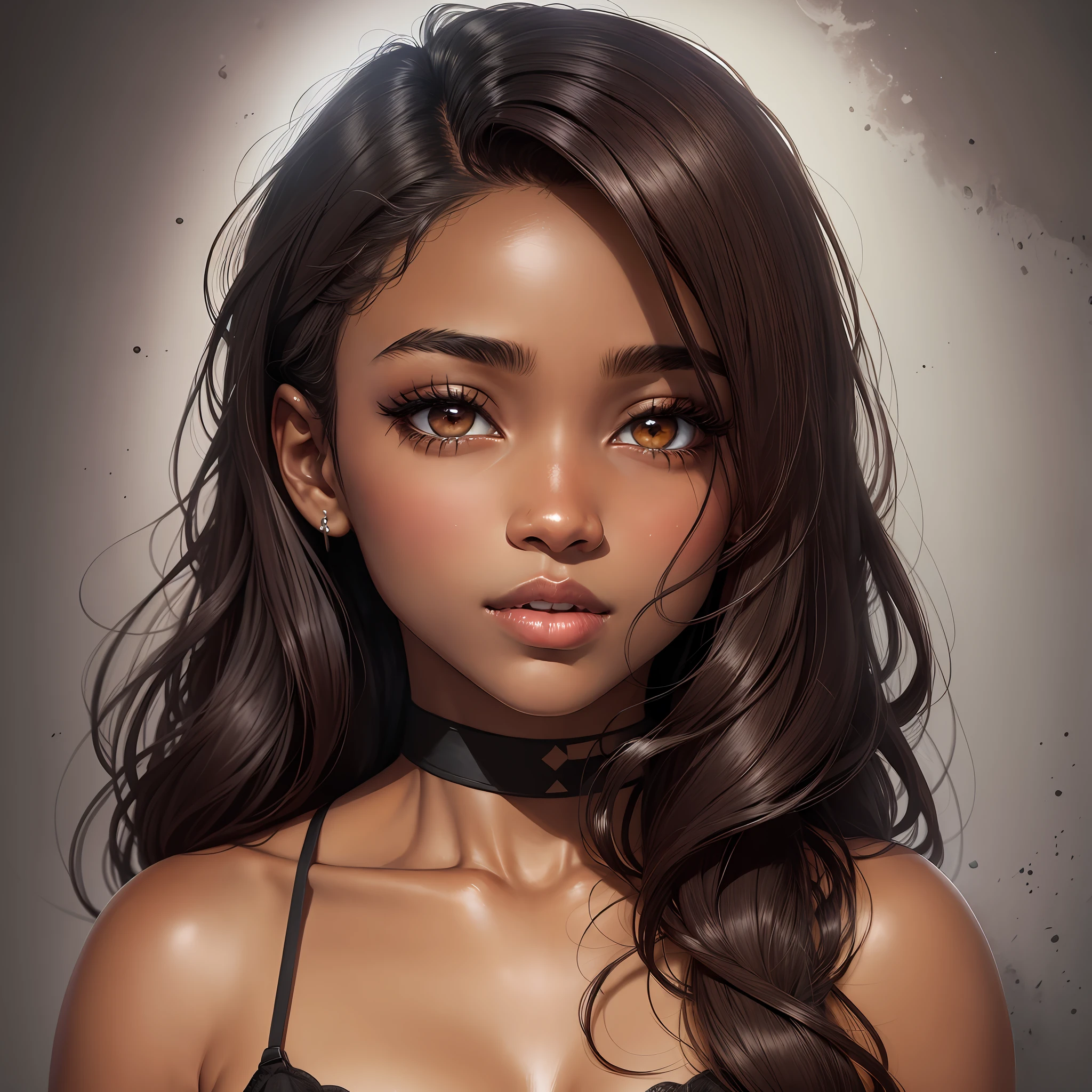 dark brown eyes and dark skin --auto --s2