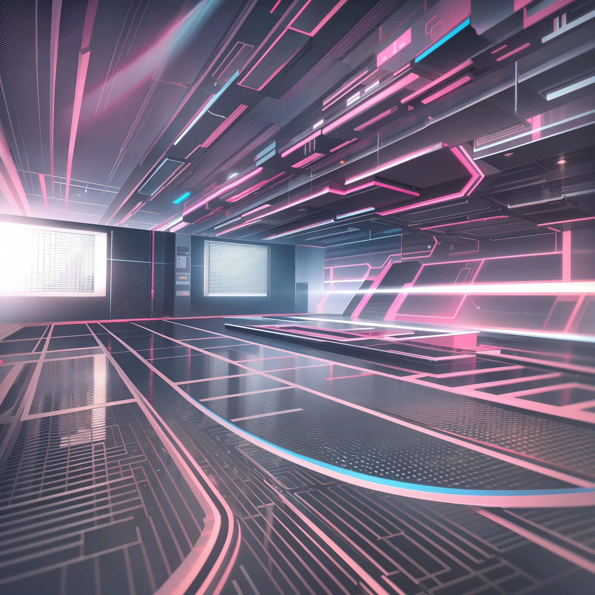 3D render, abstract light background, glowing neon lines