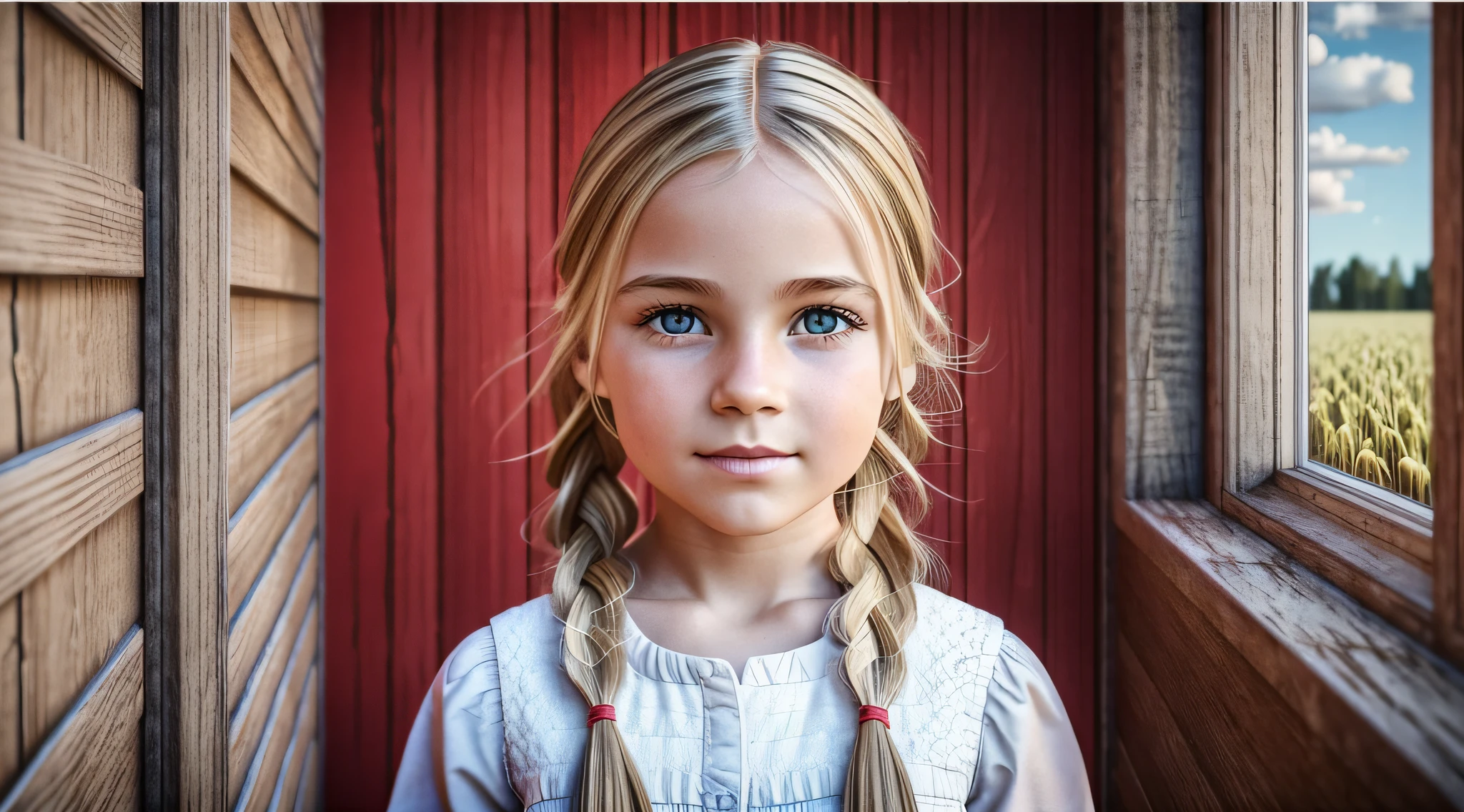 (raw photo: 1.2), (photorealistic: 1.4), (best quality: 1.4), (ultra highres: 1.2), (highly detailed: 1.3),  blonde girl WITH LONG HAIR AND FARMER BRAIDS, RED BACKGROUND, WHEAT, ULTRA REALISTIC, MASTERPIECE. --auto --s2