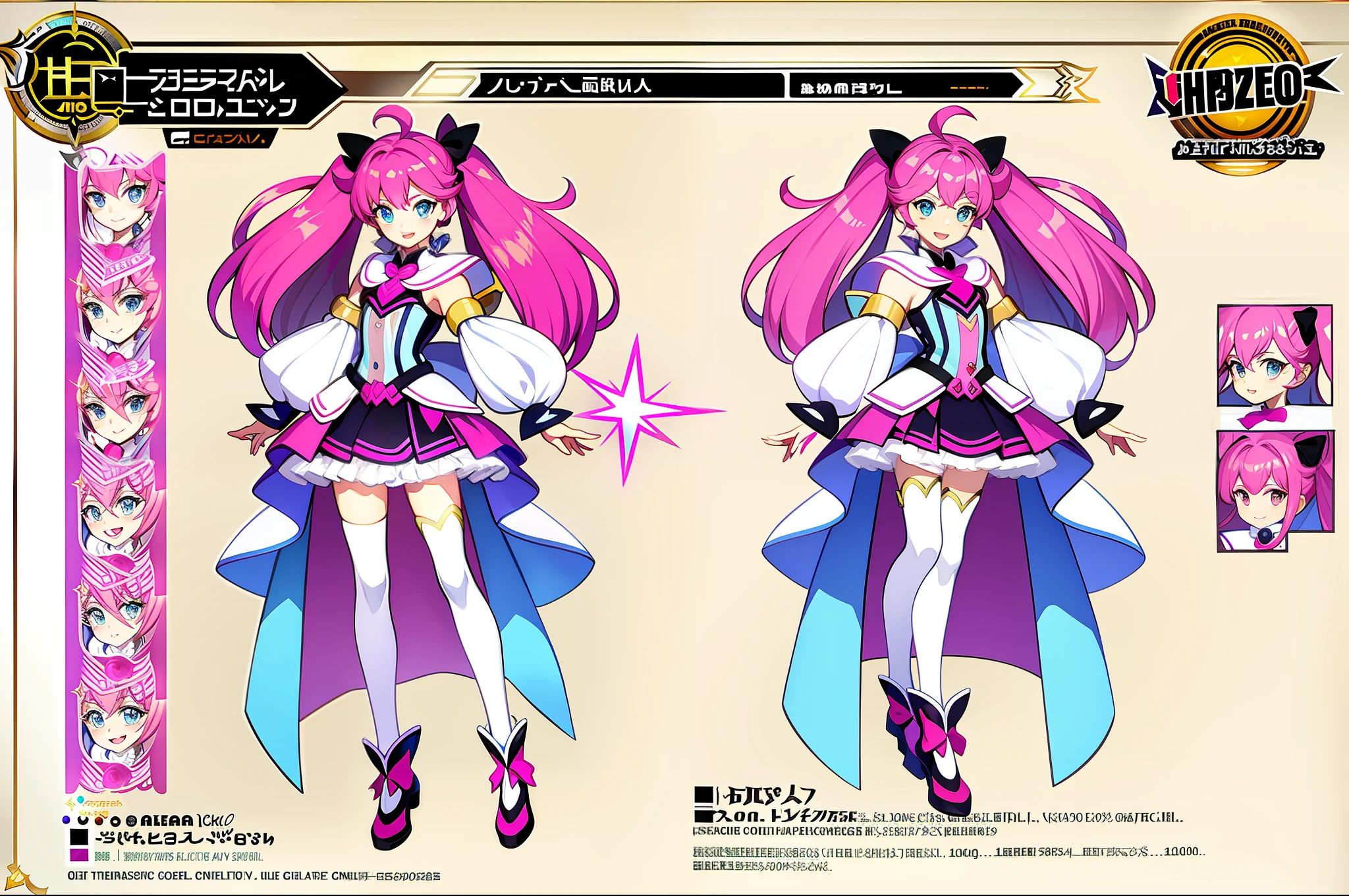 masterpiece,(best quality) magical girl,Lazer gun,( ( character concept art ) )