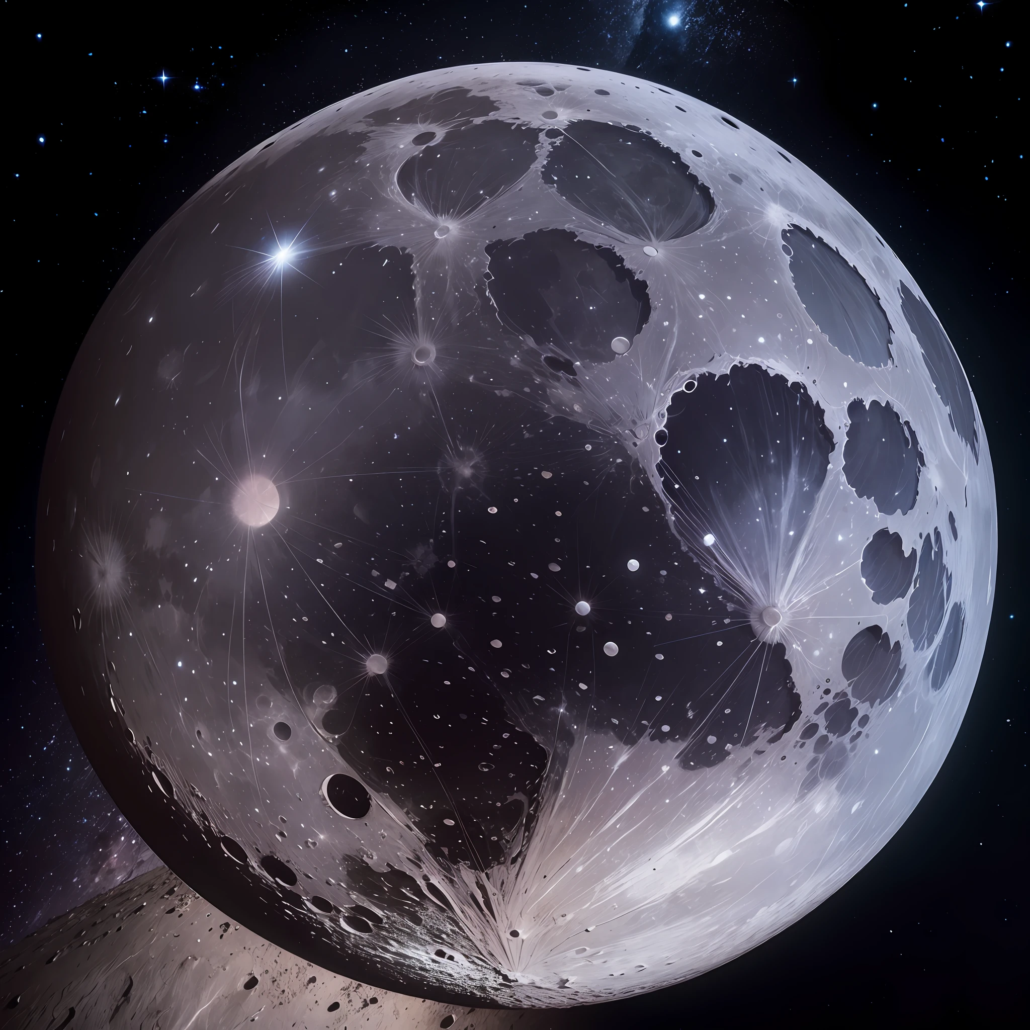 Photos of the moon as seen from the earth