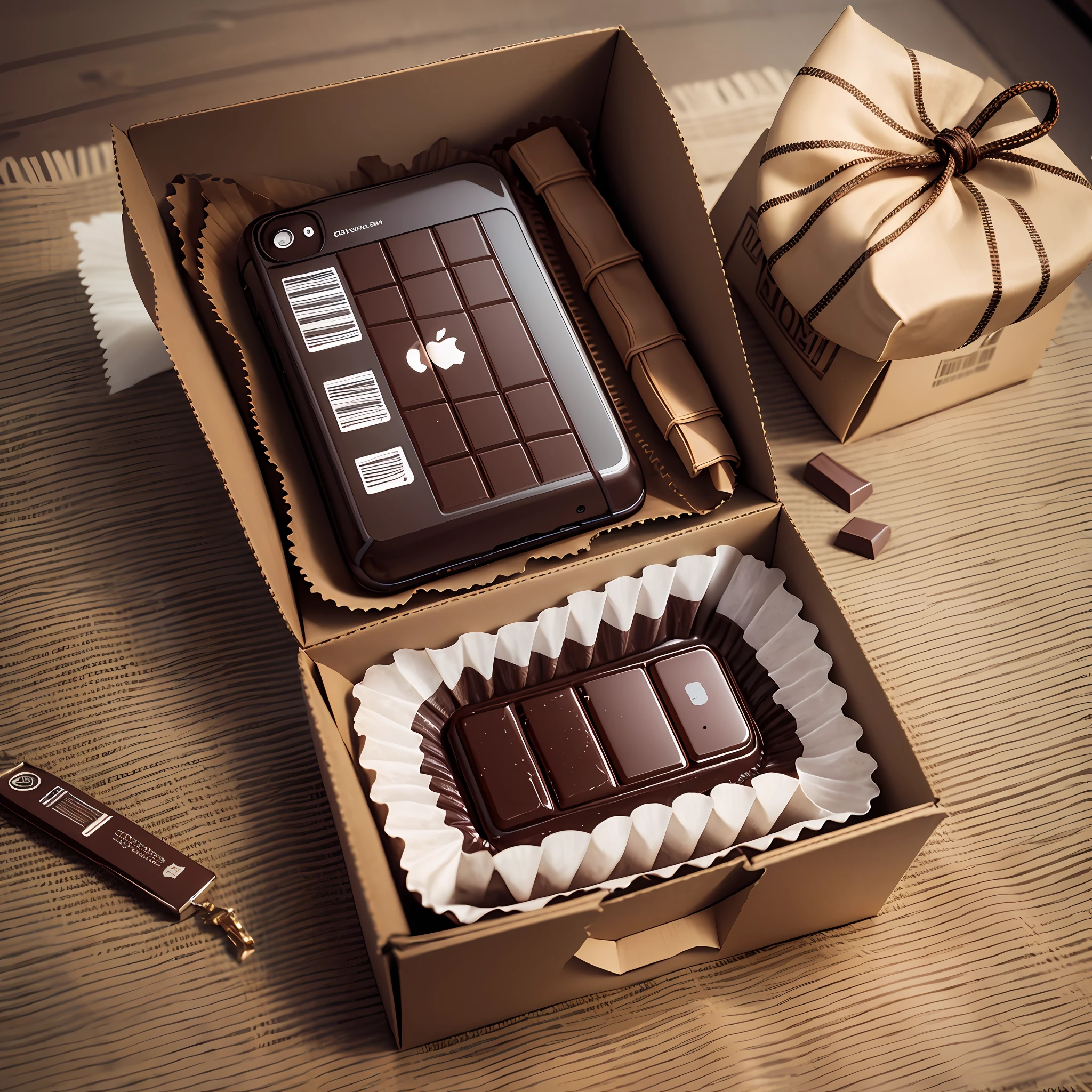 Create an iphone 13 inside a box of chocolate well realusta --auto --s2