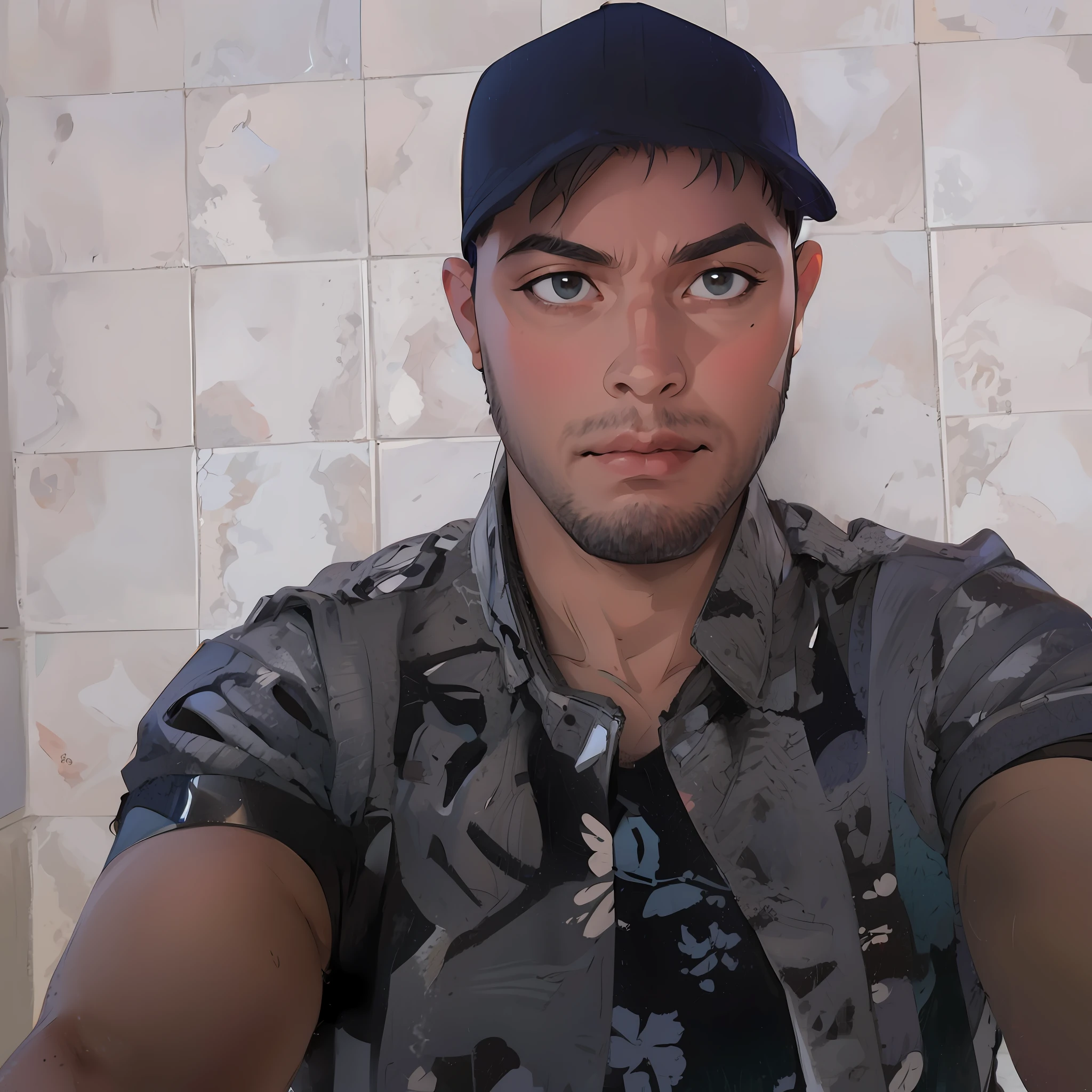25 year old man posing for a photo, intricate details, 8k, uhd, severe low lighting, high quality, sharp focus, fujifilm XT3, anime style