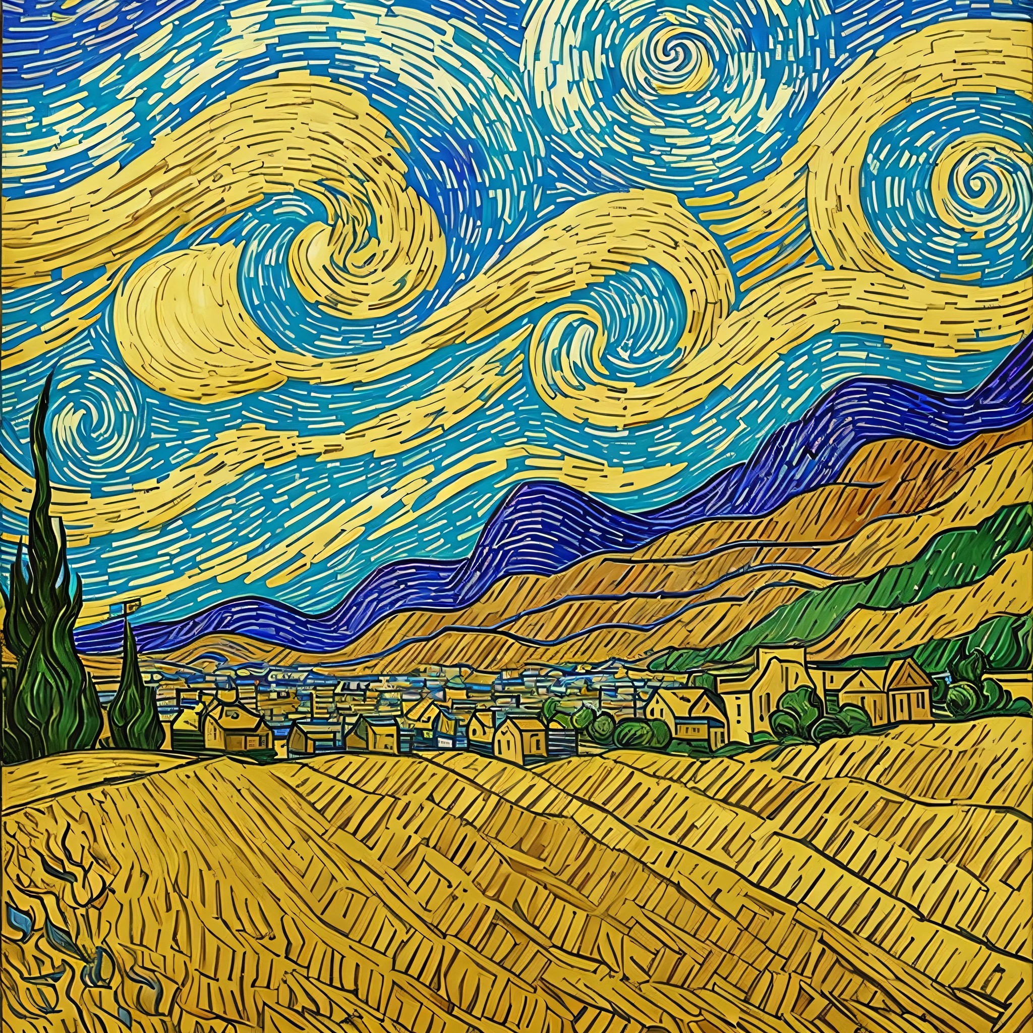 Images of Van Gogh with impressionalist style --auto --s2