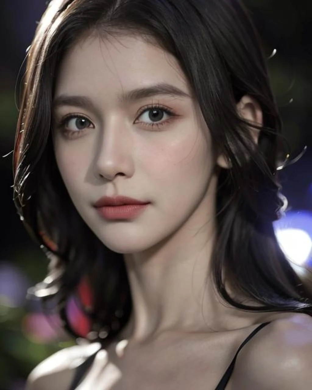 1girl, Joey, Best quality, masterpiece, ultra high res, (photorealistic:1.4), raw photo, offshoulder, in the dark, deep shadow, close-up,