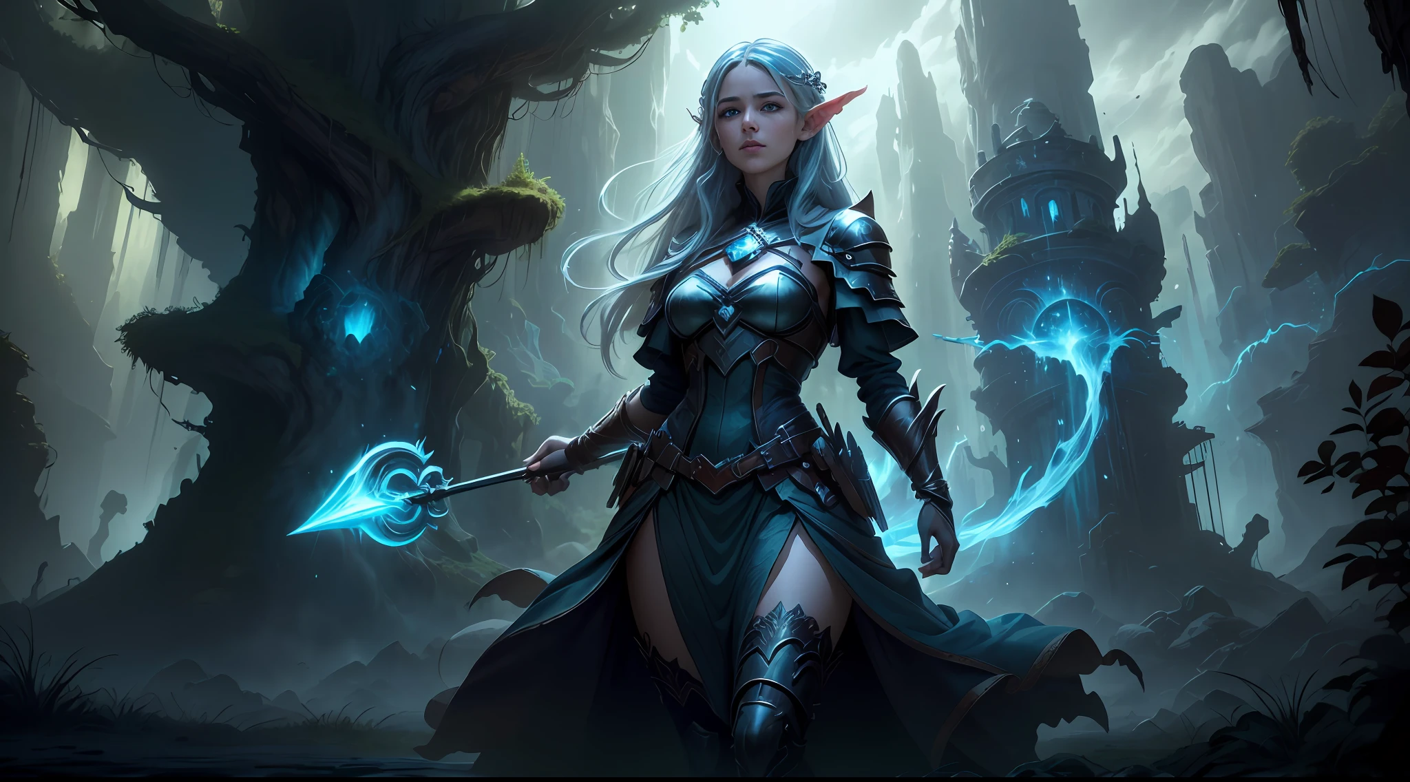 ((Best quality)), ((masterpiece)), (highly detailed:1.3)3D,tanjoreai , Amidst a realm of enchantment and mythical wonders, tales of (heroes:1.1) and (heroines:1.2) unfold. In this realm, ancient prophecies foretell the rise of a chosen champion destined to confront a malevolent force threatening to plunge the world into eternal darkness. The path to victory lies scattered across exotic and otherworldly landscapes, from mist-shrouded forests to towering crystalline peaks and (ethereal floating islands:1.1).Harnessing the arcane arts, (mighty wizards:1.1) conjure spells that weave intricate patterns of magic, while (elven archers:1.1) unleash arrows infused with ancient power. (Dwarven smiths craft legendary weapons:1.1) imbued with the essence of mythical creatures, capable of vanquishing even the most formidable foes.The heroes embark on a perilous quest, guided by ancient scrolls and cryptic riddles. Along their journey, they encounter wise mystics, shape-shifting creatures, and (mysterious sorceresses:1.1) who possess forbidden knowledge.As the heroes traverse the realms, ancient ruins and forgotten temples reveal long-lost secrets and powerful artifacts. The clash of steel and the crackling of (magical energies:1.1) echo through ancient battlegrounds, as the destiny of the world hangs in the balance. The heroes must summon unwavering courage, unwavering unity, and unlock their true potential to overcome seemingly insurmountable odds and fulfill their heroic destinies.In this realm of high fantasy, where the realms of magic and technology intertwine, where legends are born and (epic:1.2) sagas unfold, where heroes rise and villains fall, embark on a grand adventure that will captivate the imagination and transport you to a world where anything is possible,HDR (High Dynamic Range),Ray Tracing,NVIDIA RTX,Super-Resolution,Unreal 5,Subsurface scattering,PBR Texturing,Post-processing,Anisotropic Filtering,Depth-of-field,Maximum clarity and sharpness,Multi-layered textu
