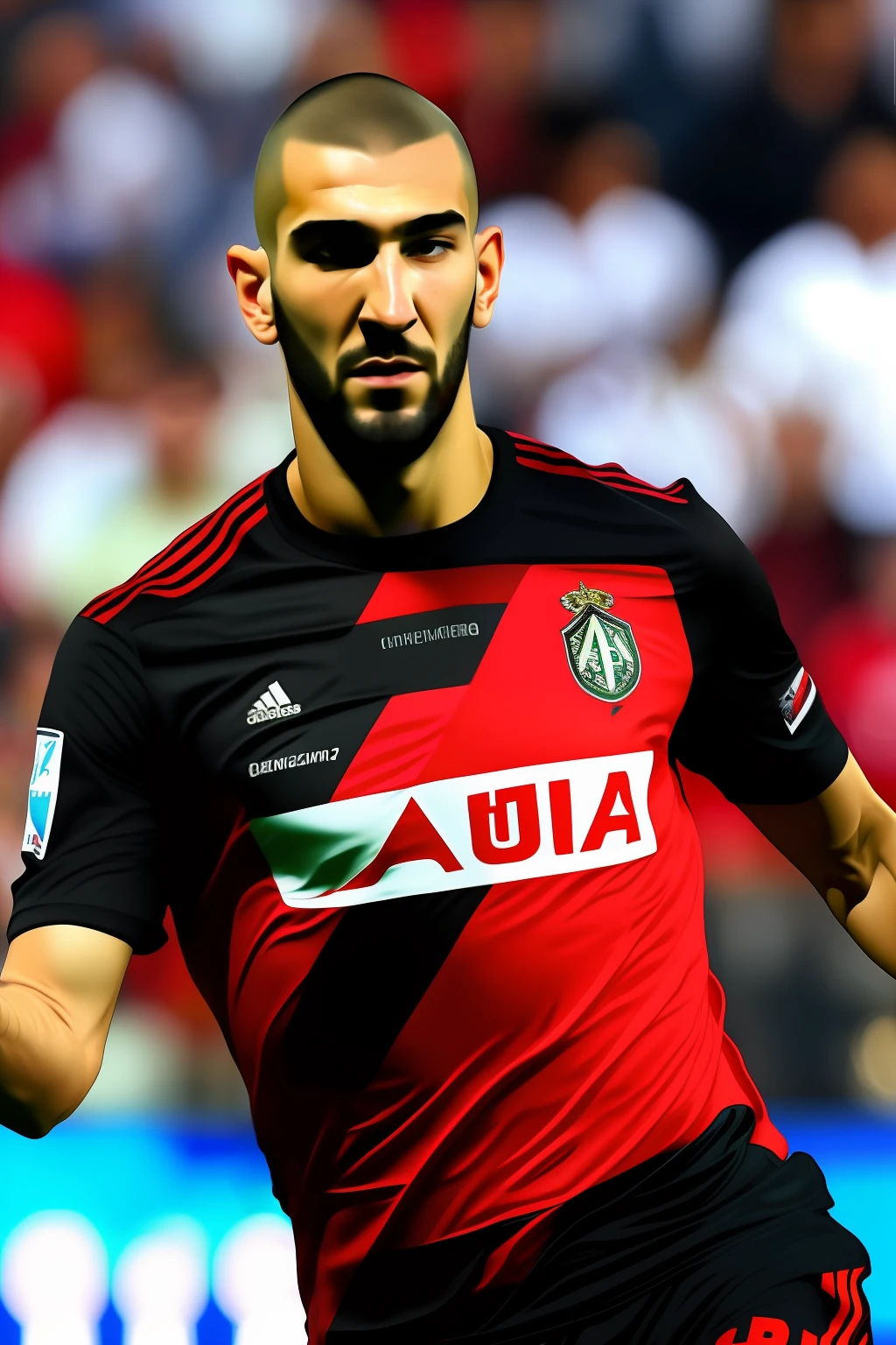 Benzema with the flamengo shirt