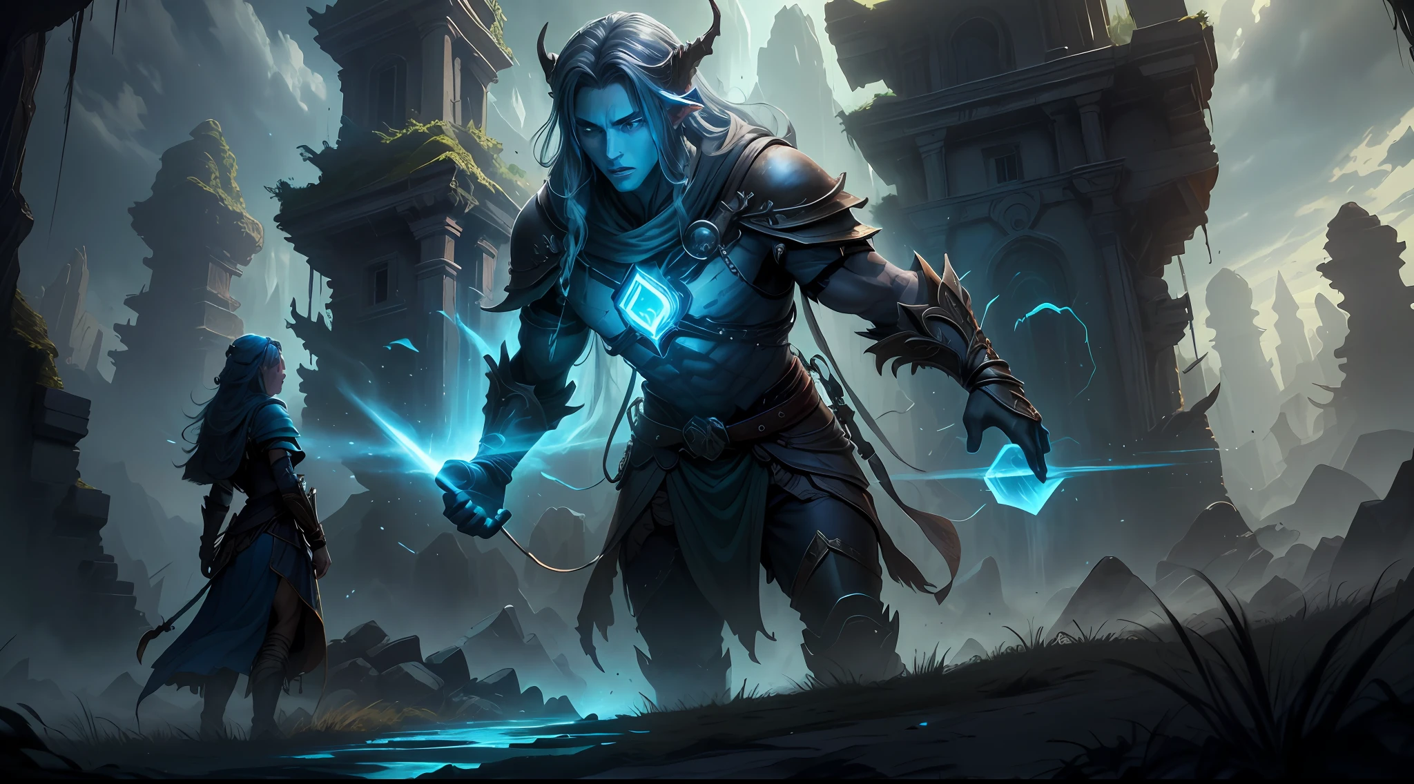 ((Best quality)), ((masterpiece)), (highly detailed:1.3)3D,tanjoreai , Amidst a realm of enchantment and mythical wonders, tales of (heroes:1.1) and (heroines:1.2) unfold. In this realm, ancient prophecies foretell the rise of a chosen champion destined to confront a malevolent force threatening to plunge the world into eternal darkness. The path to victory lies scattered across exotic and otherworldly landscapes, from mist-shrouded forests to towering crystalline peaks and (ethereal floating islands:1.1).Harnessing the arcane arts, (mighty wizards:1.1) conjure spells that weave intricate patterns of magic, while (elven archers:1.1) unleash arrows infused with ancient power. (Dwarven smiths craft legendary weapons:1.1) imbued with the essence of mythical creatures, capable of vanquishing even the most formidable foes.The heroes embark on a perilous quest, guided by ancient scrolls and cryptic riddles. Along their journey, they encounter wise mystics, shape-shifting creatures, and (mysterious sorceresses:1.1) who possess forbidden knowledge.As the heroes traverse the realms, ancient ruins and forgotten temples reveal long-lost secrets and powerful artifacts. The clash of steel and the crackling of (magical energies:1.1) echo through ancient battlegrounds, as the destiny of the world hangs in the balance. The heroes must summon unwavering courage, unwavering unity, and unlock their true potential to overcome seemingly insurmountable odds and fulfill their heroic destinies.In this realm of high fantasy, where the realms of magic and technology intertwine, where legends are born and (epic:1.2) sagas unfold, where heroes rise and villains fall, embark on a grand adventure that will captivate the imagination and transport you to a world where anything is possible,HDR (High Dynamic Range),Ray Tracing,NVIDIA RTX,Super-Resolution,Unreal 5,Subsurface scattering,PBR Texturing,Post-processing,Anisotropic Filtering,Depth-of-field,Maximum clarity and sharpness,Multi-layered textu