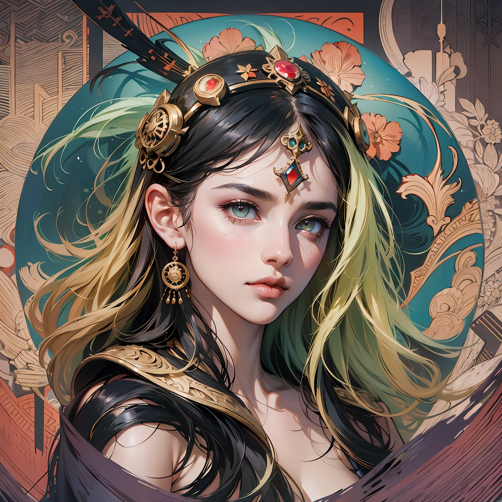 Waist high Portrait of an exotic beautiful albine anime girl with white long hair and red eyes wearing trendy clothing at a desert, perfect detailed face, detailed symmetric hazel eyes with circular iris, realistic, stunning realistic photograph, 3d render, octane render, intricately detailed, cinematic, trending on artstation, Isometric, Centered hipereallistic cover photo, awesome full color, hand drawn, dark, gritty, mucha, klimt, erte 12k, high definition, cinematic, neoprene, behance contest winner, portrait featured on unsplash, stylized digital art, smooth, ultra high definition, 8k, unreal engine 5, ultra sharp focus, intricate artwork masterpiece, ominous, epic, TanvirTamim, trending on artstation, by artgerm, h. r. giger and beksinski, highly detailed, vibrant --auto --s2