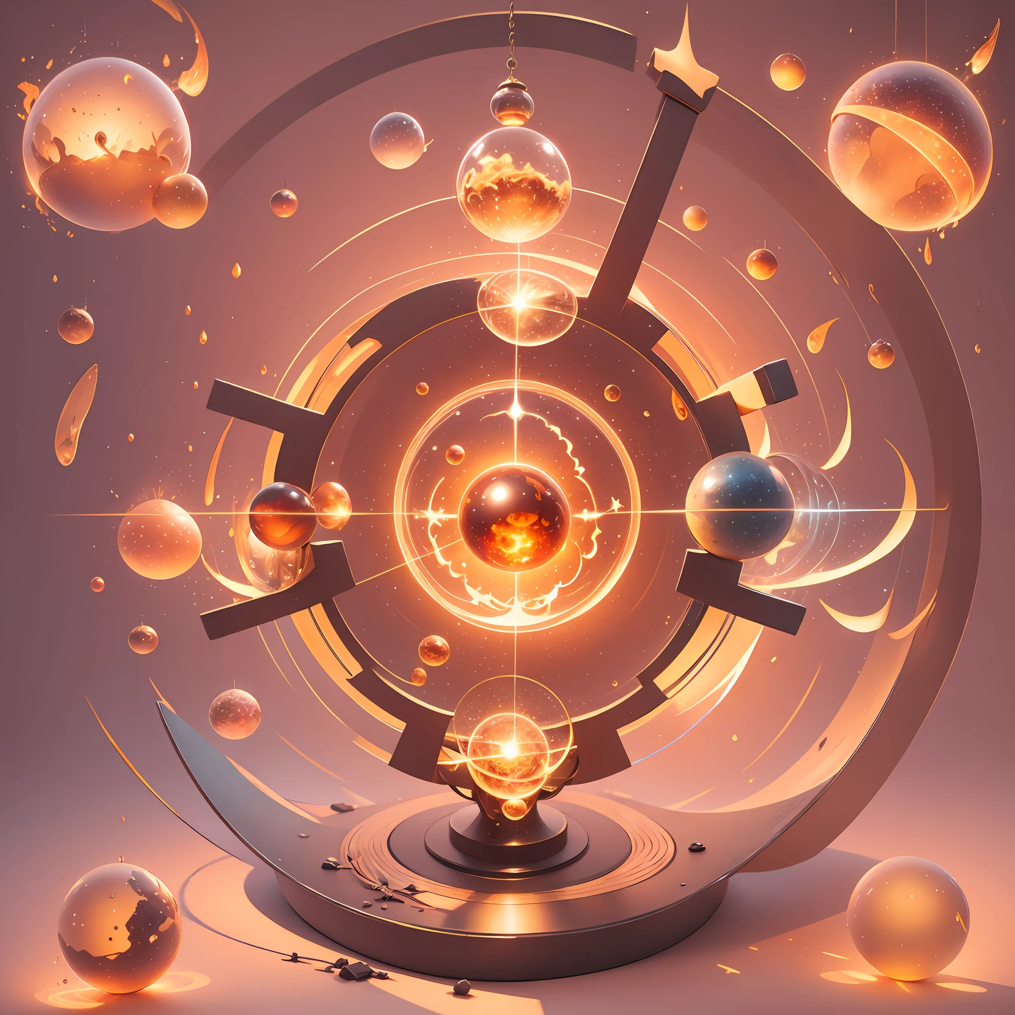 recovery spell, fantasy, amber, abstract, light vortex surrounding sphere --auto --s2