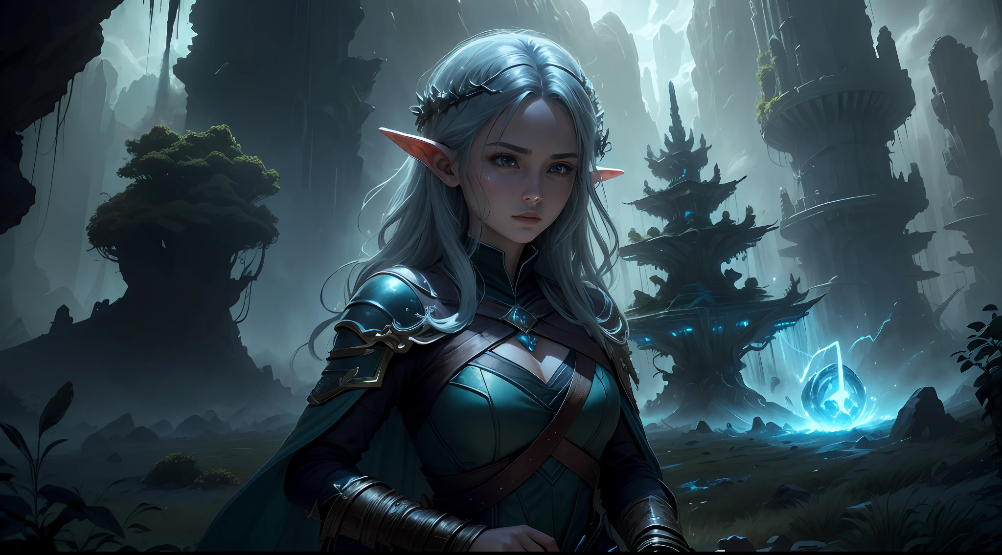 ((Best quality)), ((masterpiece)), (highly detailed:1.3)3D,tanjoreai , Amidst a realm of enchantment and mythical wonders, tales of (heroes:1.1) and (heroines:1.2) unfold. In this realm, ancient prophecies foretell the rise of a chosen champion destined to confront a malevolent force threatening to plunge the world into eternal darkness. The path to victory lies scattered across exotic and otherworldly landscapes, from mist-shrouded forests to towering crystalline peaks and (ethereal floating islands:1.1).Harnessing the arcane arts, (mighty wizards:1.1) conjure spells that weave intricate patterns of magic, while (elven archers:1.1) unleash arrows infused with ancient power. (Dwarven smiths craft legendary weapons:1.1) imbued with the essence of mythical creatures, capable of vanquishing even the most formidable foes.The heroes embark on a perilous quest, guided by ancient scrolls and cryptic riddles. Along their journey, they encounter wise mystics, shape-shifting creatures, and (mysterious sorceresses:1.1) who possess forbidden knowledge.As the heroes traverse the realms, ancient ruins and forgotten temples reveal long-lost secrets and powerful artifacts. The clash of steel and the crackling of (magical energies:1.1) echo through ancient battlegrounds, as the destiny of the world hangs in the balance. The heroes must summon unwavering courage, unwavering unity, and unlock their true potential to overcome seemingly insurmountable odds and fulfill their heroic destinies.In this realm of high fantasy, where the realms of magic and technology intertwine, where legends are born and (epic:1.2) sagas unfold, where heroes rise and villains fall, embark on a grand adventure that will captivate the imagination and transport you to a world where anything is possible,HDR (High Dynamic Range),Ray Tracing,NVIDIA RTX,Super-Resolution,Unreal 5,Subsurface scattering,PBR Texturing,Post-processing,Anisotropic Filtering,Depth-of-field,Maximum clarity and sharpness,Multi-layered textu