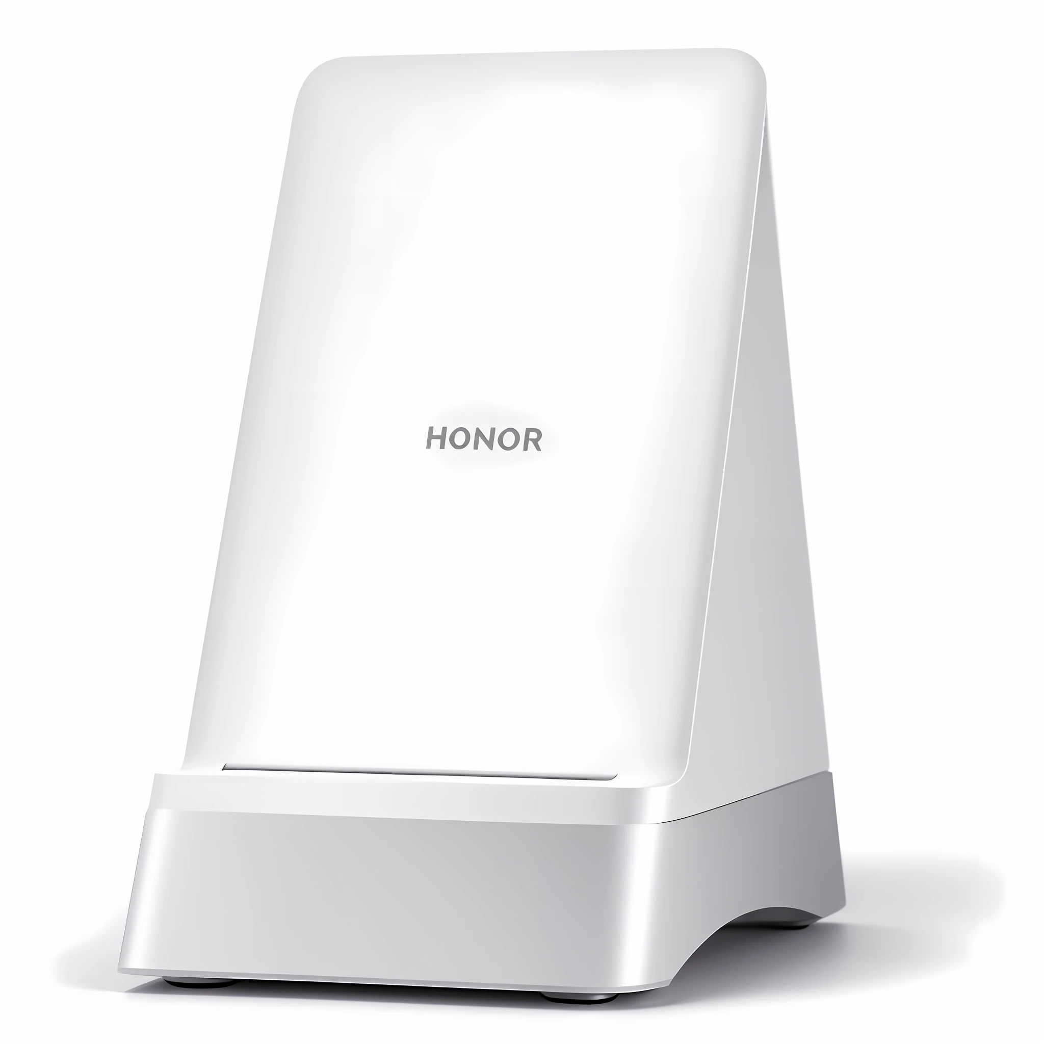 a close up of a white phone stand with a white background, honor, bottom angle, close up angle, alternate angle, hdrp render, full lenght view, angled view, front angle, ron, top angle view, without background, stone, medium close-up shot, horn, monitor, a wide full shot