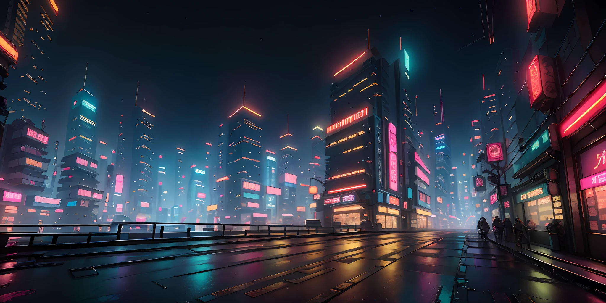 Cyberpunk City sci-fi movie, empty street, night, chinoiserie building, old store, irregular, circuit board, wire, complex, ultra detail, realistic, ultra-realistic, high quality, best, ultra detailed, crazy detailed, highly detailed, photorealistic, magnificent composition, highest quality, 32k, neo tokyo, akira --v 6
