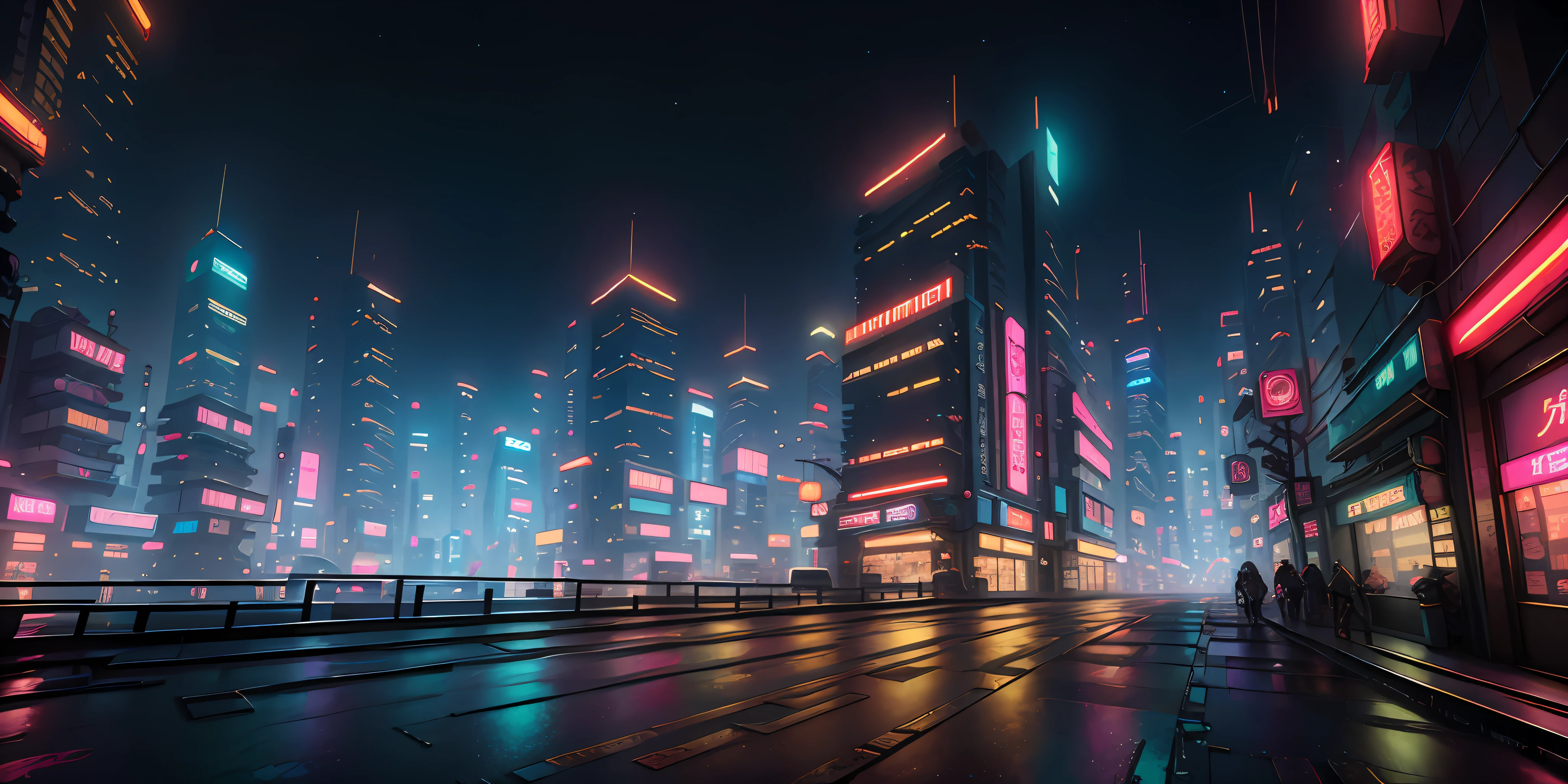 Cyberpunk City sci-fi movie, empty street, night, chinoiserie building, old store, irregular, circuit board, wire, complex, ultra detail, realistic, ultra-realistic, high quality, best, ultra detailed, crazy detailed, highly detailed, photorealistic, magnificent composition, highest quality, 32k, neo tokyo, akira --v 6