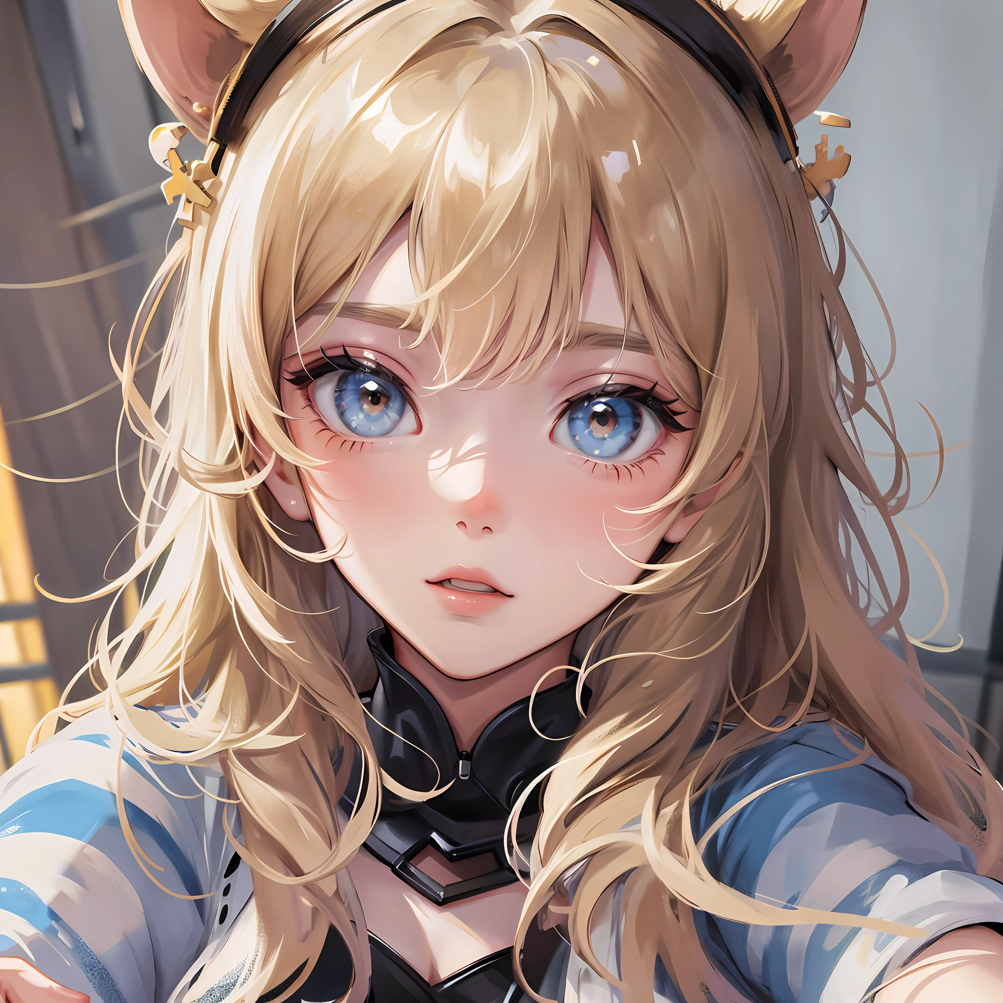 1 girl, face focused, cute, soft cute, light hair
