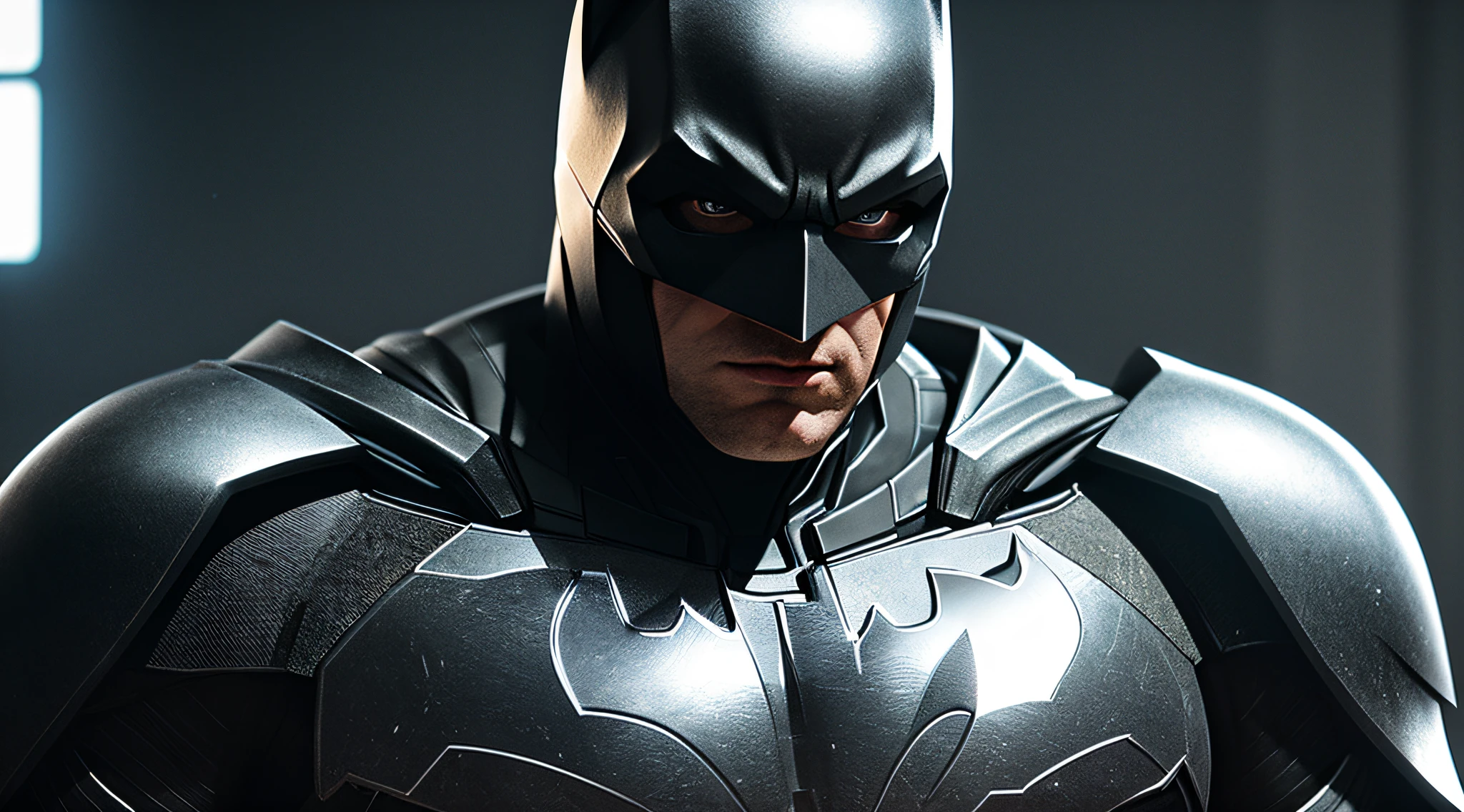 batman, black armor, photography, soft lighting, soft details, octane, artstation trending, ultra high detail, ultra realistic, cinematic,16k, portrait, half body