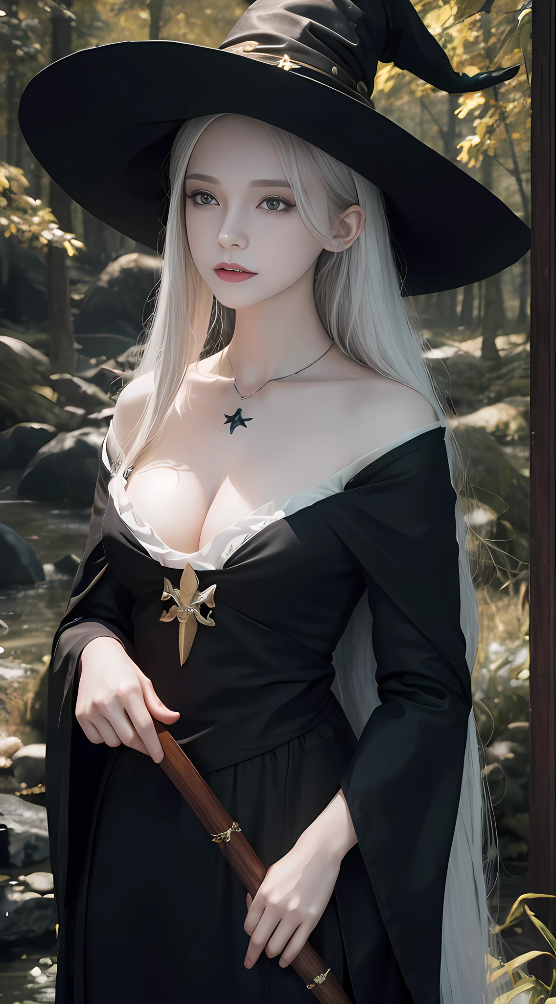 (1girl:1.3), Solo, Body Parts, Pale Skin, Official Art, Unified 8k Wallpaper, Ultra Detail, Beauty and Aesthetics, Beauty, Masterpiece, Best Quality, Fantastic Atmosphere, Calm Color Palette, Peaceful Mood, Soft Shadows, Witch Priestess, Charisma Spell, Talisman, Witch Duty,
