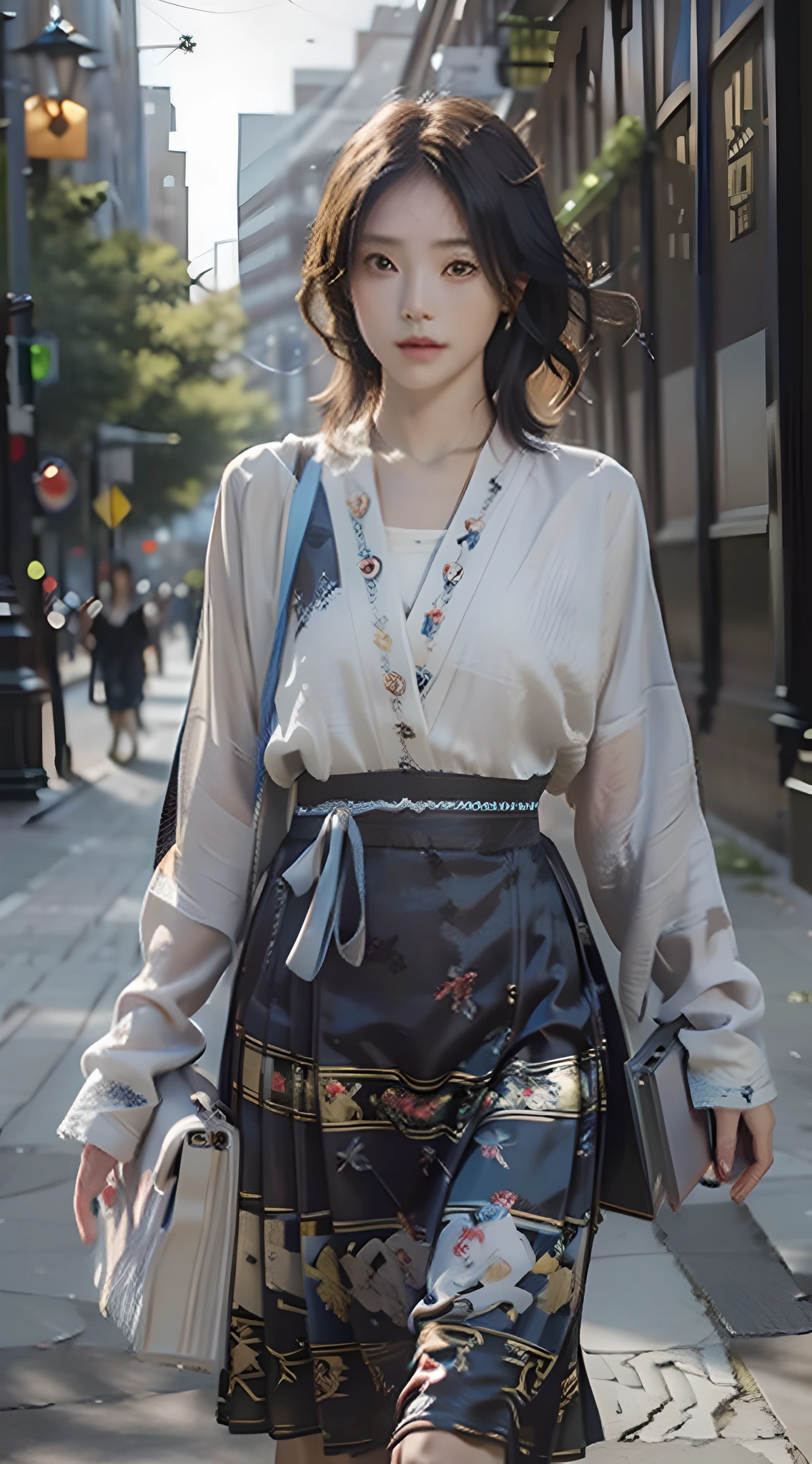 multicolored hair, chiaroscuro, depth of field, cinematic lighting, sony fe gm, uhd, retina, masterpiece, anatomically correct, textured skin, super detail, high detail, high quality, high quality, award-winning, best quality, high resolution, 4K, a girl, standing on the street, daytime, skirt,heels, multicolored hair, chiaroscuro, depth of field, cinematic lighting, sony fe gm, ultra hd, retina, masterpiece, anatomically correct, textured skin, ultra detail, high detail, high quality, award-winning, best quality , high resolution, 4K