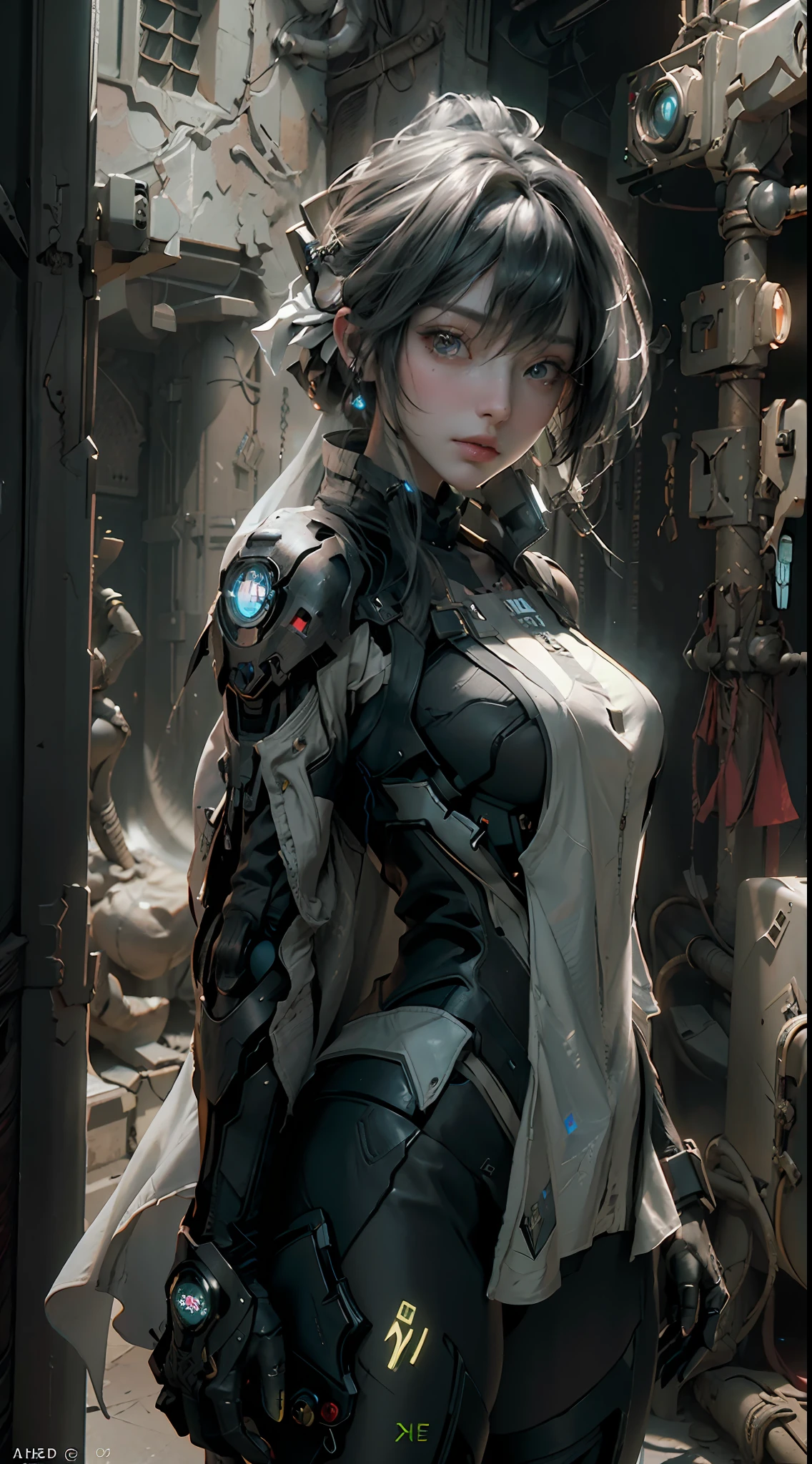 ((Best quality)), ((masterpiece)), (detailed:1.4), 3D, an image of a beautiful cyberpunk female,HDR (High Dynamic Range),Ray Tracing,NVIDIA RTX,Super-Resolution,Unreal 5,Subsurface scattering,PBR Texturing,Post-processing,Anisotropic Filtering,Depth-of-field,Maximum clarity and sharpness,Multi-layered textures,Albedo and Specular maps,Surface shading,Accurate simulation of light-material interaction,Perfect proportions,Octane Render,Two-tone lighting,Wide aperture,Low ISO,White balance,Rule of thirds,8K RAW,