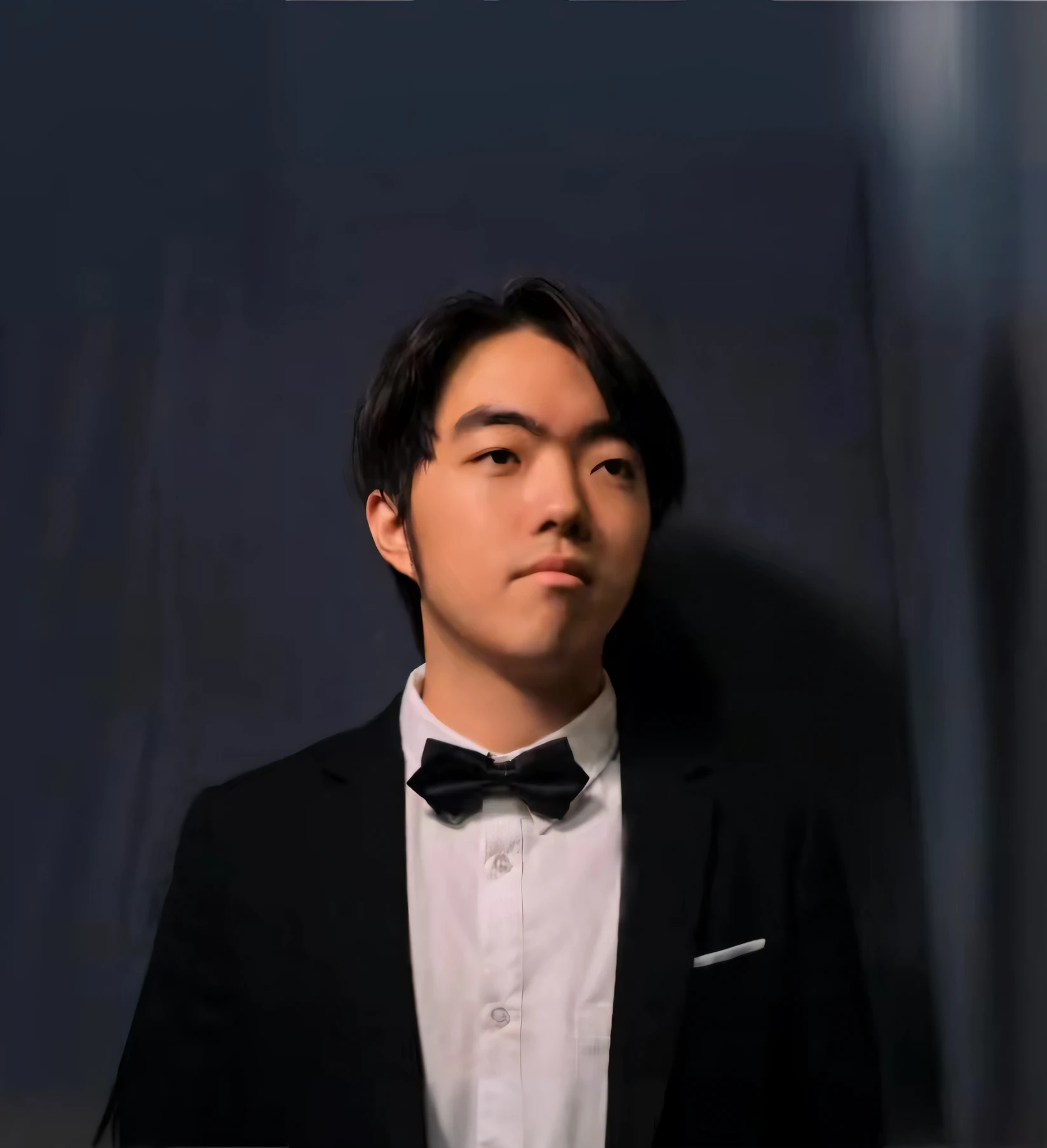Expand the background of the photo upwards