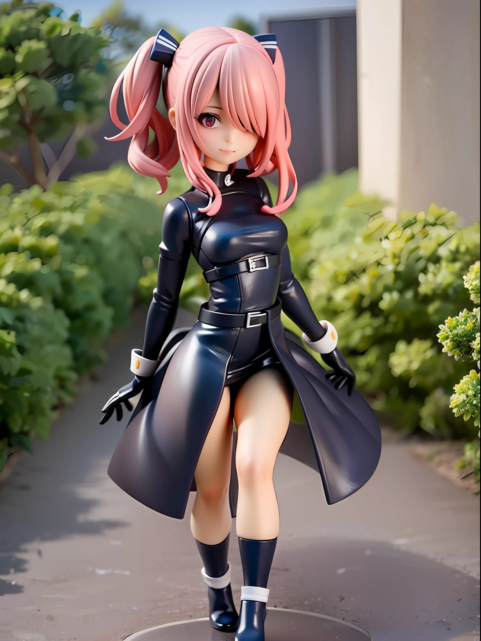 1girl,pink hair,pink eye,beautiful eye,twin tail,ahoge
BREAK
black skirt, hair over one eye, frilled skirt, blue socks, sleeves past wrists, turtleneck dress, miniskirt, blue wings, cowboy shot, walking, garden,
BREAK
full body, chibi, [realistic], [3d], (3dcg), ((octane render)), [fisheye], smile, closed mouth, full body
BREAK
(8k, RAW photo, best quality, masterpiece:1.2), ultra high res, (((realistic, photo-realistic))), professional lighting, detailed lighting, professional photography, fisheye, dynamic angle, high quality, high res, extremely detailed, bloom
BREAK
depth of field, sketch, sharp focus, soft lighting, good composition, god light highlight, detailed, (((photorealistic details))), detailed skin, to8contrast style