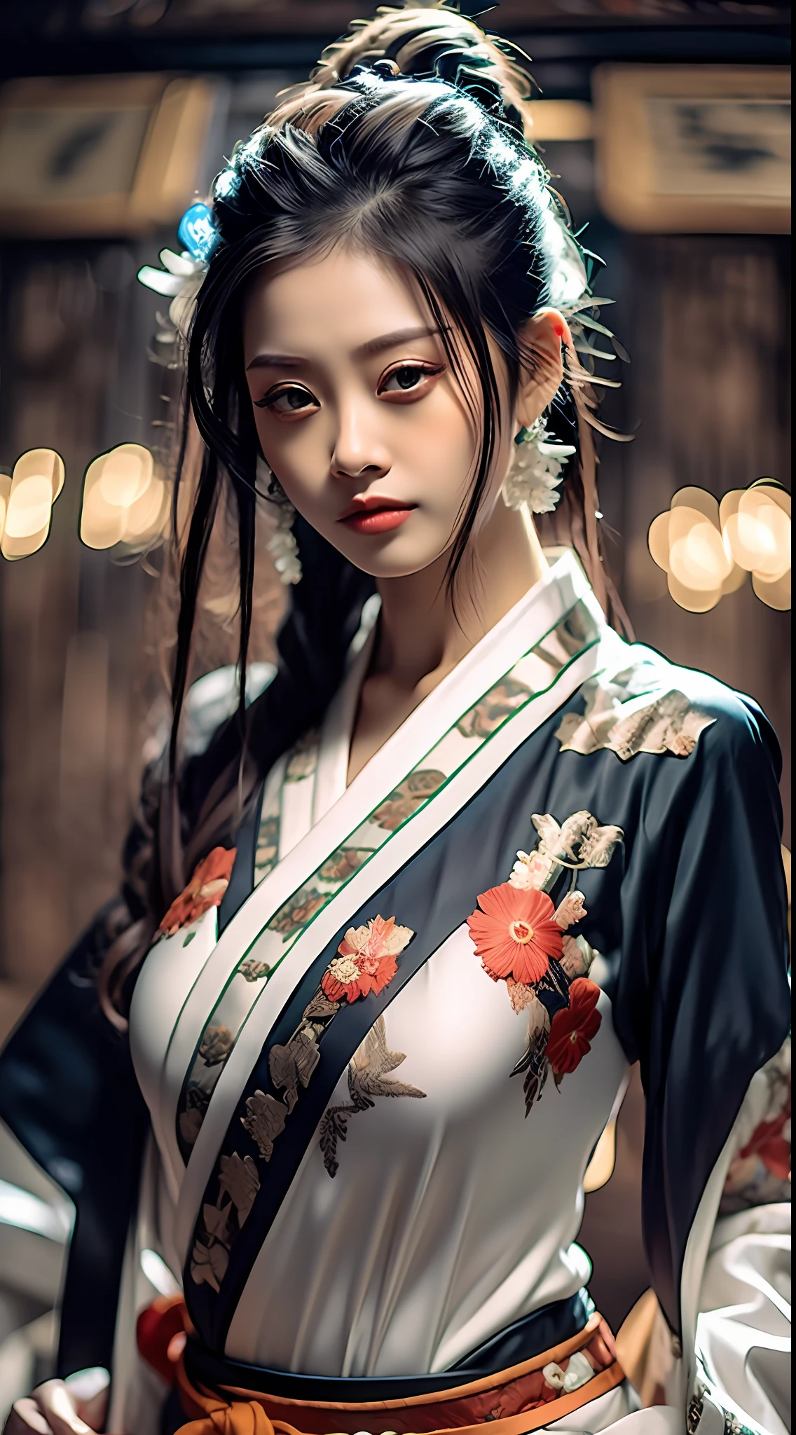 best quality, masterpiece, highres, wuxia 1girl, china dress, super Beautiful face, super beautiful eye, super beautiful hair