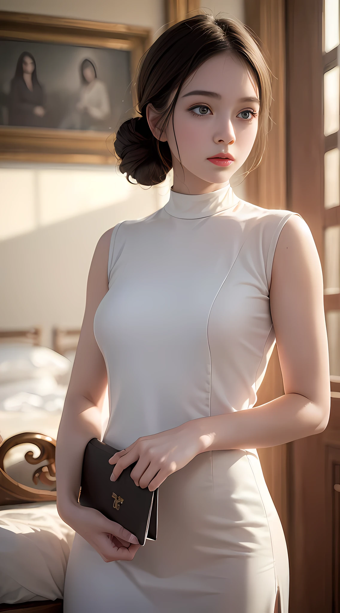 (1girl:1.3), solo, __body parts__, pale skin, big, official art, unified 8k wallpaper, ultra detail, beauty and aesthetics, beauty, masterpiece, best quality, fantastic atmosphere, calm color palette, peaceful mood, soft shadows, nurse, charm