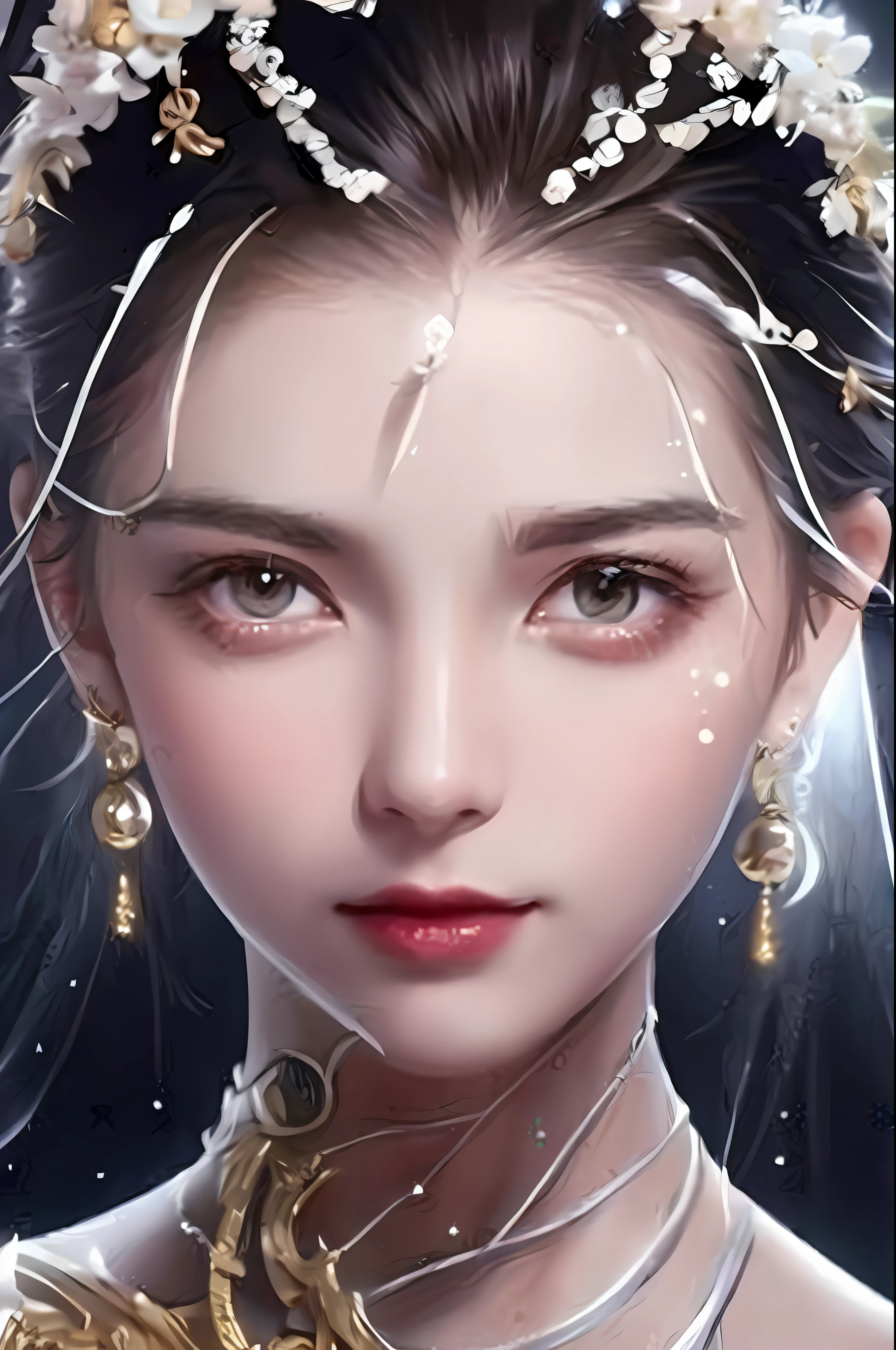 best quality, masterpiece, highres, 1girl,china dress,hair ornament,necklace, jewelry,Beautiful face,upon_body, tyndall effect,photorealistic, dark studio, rim lighting, two tone lighting,(high detailed skin:1.2), 8k uhd, dslr, soft lighting, high quality, volumetric lighting, candid, Photograph, high resolution, 4k, 8k, Bokeh,
