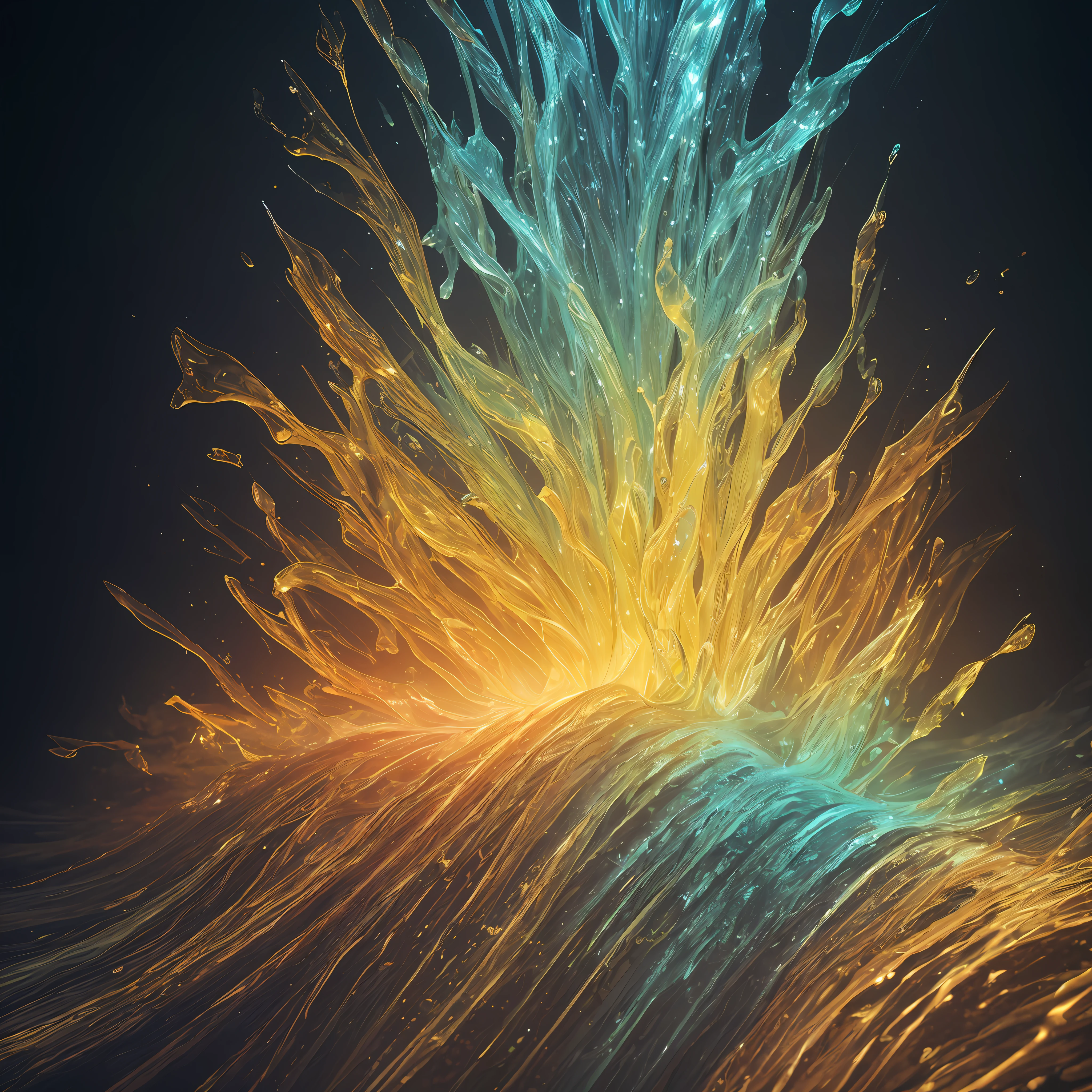 ((best quality)), ((Streams of translucent tones)), sinuous metallic swirls and sparkling sprays of color shape the landscape of these free-flowing textures, Abstract fluid art painting of natural luxury in liquid paint technique, Modern impressionism technique, Wall poster print template, Hand drawn, Artistic pattern generative AI, 16K, ultra-realistic with vibrant colors, intricate details and perfectly composed lighting, visually stunning image, surpassing the best art created by humans to date, --16:9 awe-inspiring air, 16K image, detailed, ultra-realistic, vibrant colors, intricate detail, perfect lighting, visually stunning, surpass human art, , full scren, 4d, dimensions, ((Best quality)), ((masterpiece)), (highly detailed:1.3), 3D, laser, liquid, effect, light, space, particles, Reality, HDR (High Dynamic Range), Ray Tracing, NVIDIA RTX, Super Resolution, Unreal 5, Subsurface Scattering, PBR Textures, Post-Processing, Anisotropic Filtering, Depth of Field, Maximum Clarity and Clarity, Multilayer Textures, Albedo and Specular Maps, Surface Shading, Accurate Simulation of Light-Material Interaction, Perfect Proportions, Octane Render, Two-Tone Lighting, Large Aperture, Low ISO, White Balance, Rule of Thirds, 8K RAW, Efficient Sub-Pixel, Sub-pixel Volume Product. , sub-dimensions, infinite-effect, infinity background --auto --s2