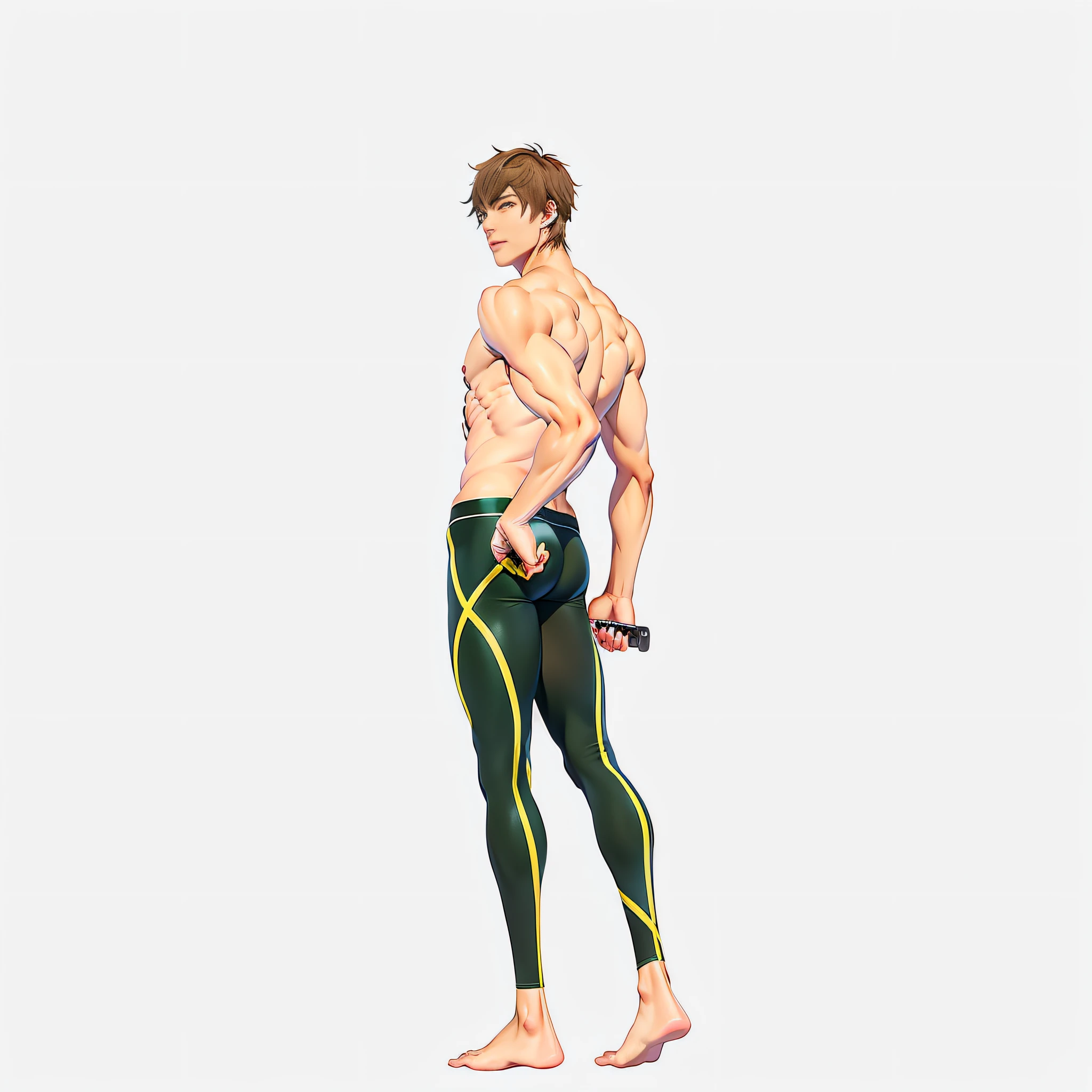 Anime people in green shirts and black pants standing in front of a black background, muscular! Green, full body!!, full_body!!, full body savage demon man, full body concept, handsome anime pose, full character body, muscular !!, !! Full body portrait!!, full body single word, single character full body, full body!! Dynamic action posture. raised eyebrows, verism, anime, depth of field, character chart, pov, ultra wide, high detail, first-person perspective, panorama, zoom layer, uhd, ccurate, textured skin, high detail, high resolution, best quality, 1080P, MASTERPIECE. male anime characters, verism, anime, depth of field, character chart, pov, ultra wide, ultra hd, ccurate, textured skin, high detail, high resolution, best quality, 1080p. Full body picture, with feet, beautiful legs slender.  Close-up of a man in a swimsuit, in swimsuit, Kentaro Miura style, tall anime man with black eyes, male anime character, anime vtuber full body model, handsome anime pose There is a man in a latex costume sitting on the floor --auto --s2