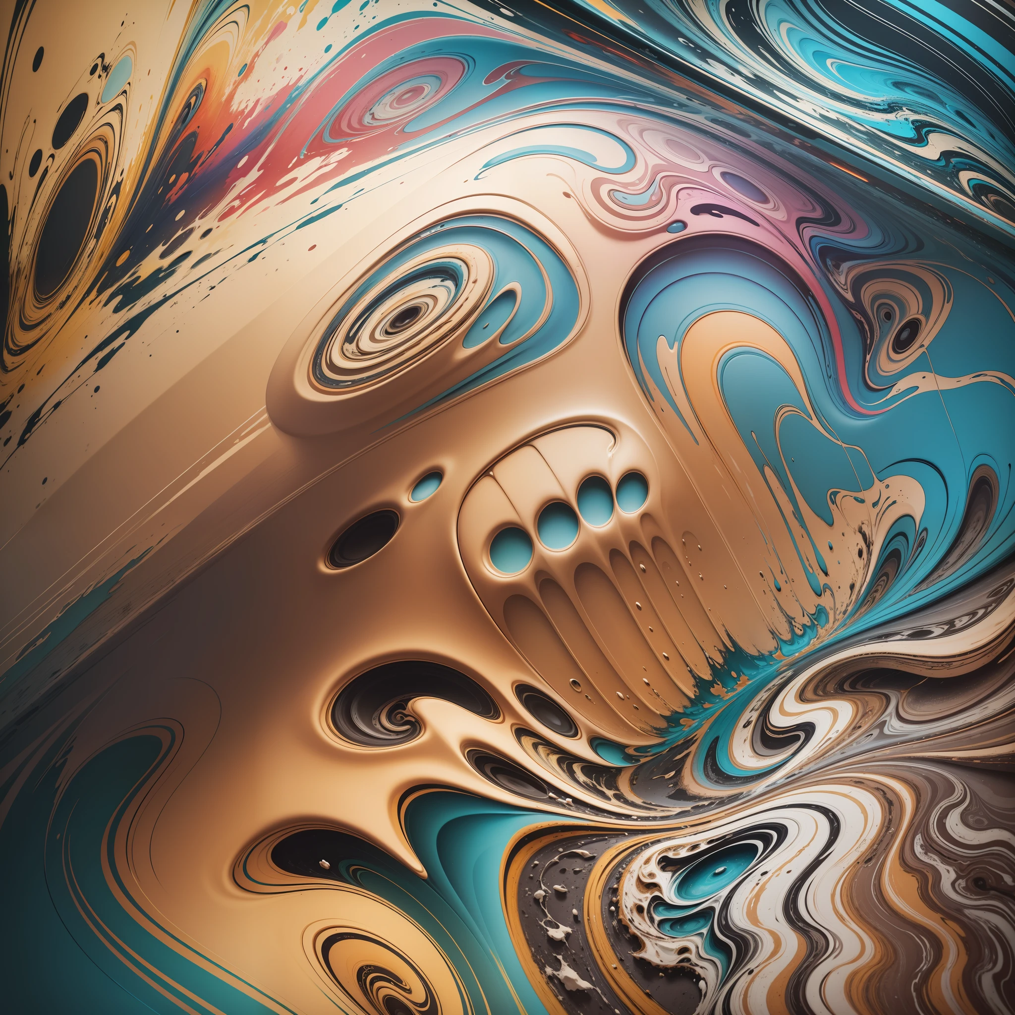 Colorful modern artwork, abstract paint strokes, oil painting on canvas, Acrylic art, artistic texture, Brush daubs and smears grunge background, Currents of translucent hues, snaking metallic swirls, and foamy sprays of color shape the landscape of these free-flowing textures. Natural luxury abstract fluid art painting in liquid ink technique., interior architecture, Expressionism, Realism, Contemporary art, Abstract expressionism, Impressionism, chromatic aberration, cinematic lighting, motion blur, ray tracing, reflection light, speed lines, optical illusion, Fujicolor, reflection light, Ultra-Wide Angle, Wide-Angle, satellite image, UHD, super detail, high quality, 16k, HD, highres, high details