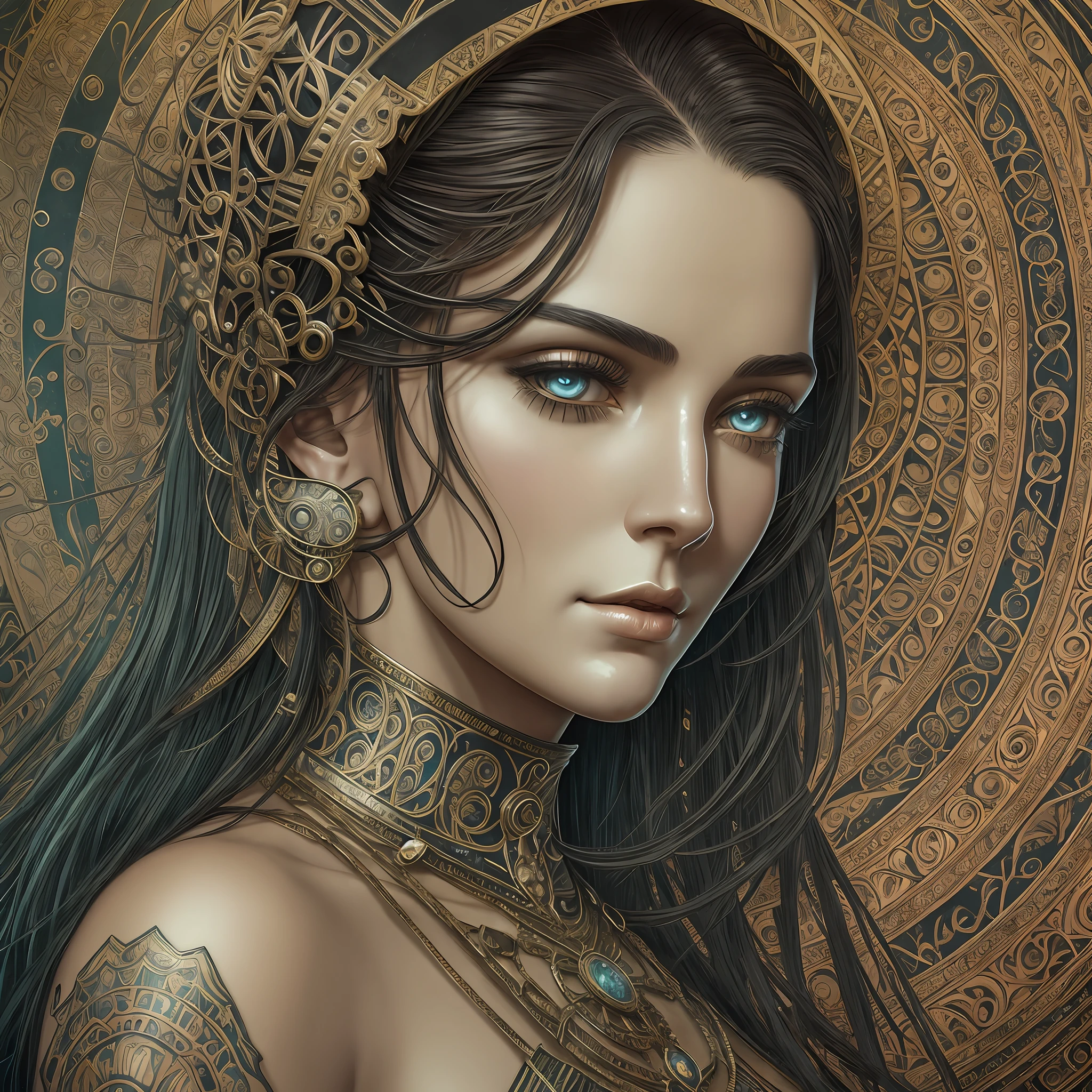 Portrait of beautiful female industrial 1900s gangster, perfect detailed face, detailed symmetric circular iris, realistic, stunning realistic photograph italian mafia character, 3d render, octane render, intricately detailed, cinematic, trending on artstation, Isometric, Centered hipereallistic cover photo, awesome full color, hand drawn, dark, gritty, mucha, klimt, erte 12k, hight definition, cinematic, neoprene, behance contest winner, portrait featured on unsplash, stylized digital art, smooth, ultra high definition, 8k, unreal engine 5, ultra sharp focus, intricate artwork masterpiece, ominous, epic, TanvirTamim, trending on artstation, by artgerm, h. r. giger and beksinski, highly detailed, vibrant --auto --s2