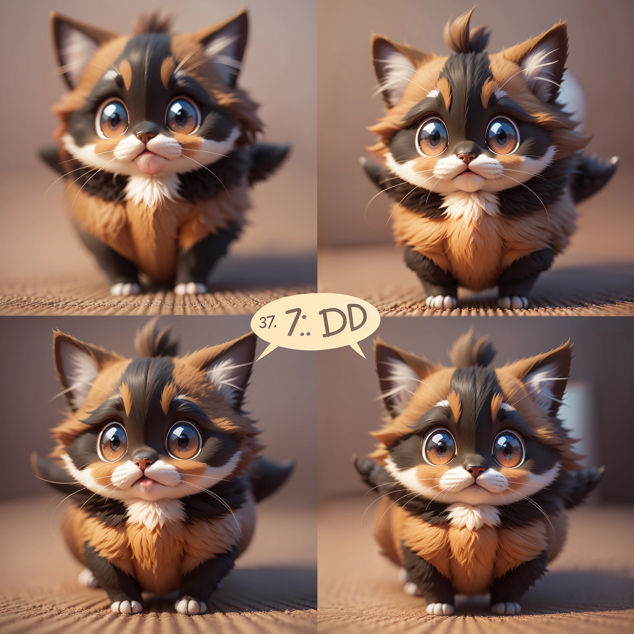 Cute cartoon image, IP, (3D: 0.5), (triple view: 0.7), (single image: 1.2). --auto --s2
