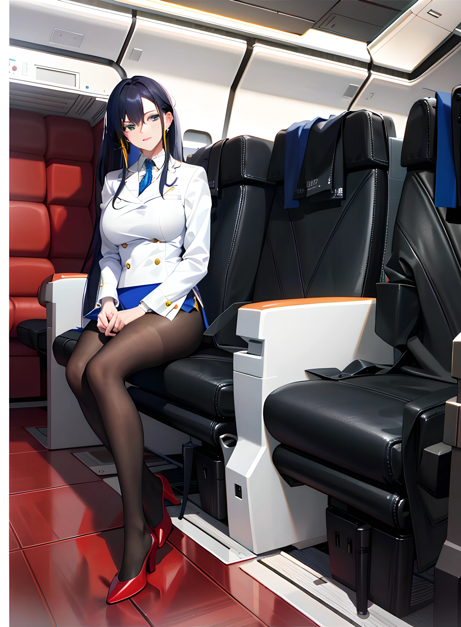 Arad woman sitting in the red seat of the plane, , けもの, , sakimichan, Keiichiro Yukumi, happy!!!, inside the plane, by Yasutomo oka, in the air, trend, woman, 20 years old, (real picture, meticulously crafted, depth of field), cleft lip, high detail, perfect face shape, perfect body, extra large breasts, oversize model, sexiness, , 16k, wallpaper, super detailed, cowboyshot, elegant, bright colors, masterpiece:1.2, best quality), (real picture, meticulous, depth of field), super detailed, cowboyshot, elegant, bright colors, full body,