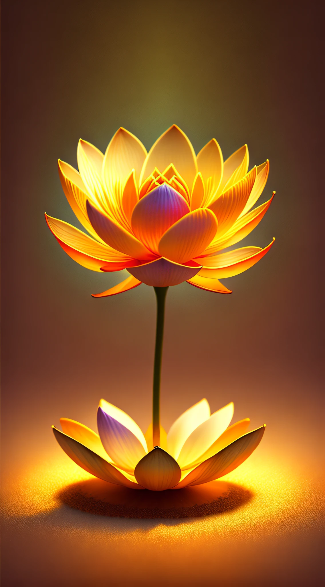 A simple colored lotus flower, gold background, breathtaking rendering, aperture, in a radiant connection, inspired by Kinuko Y. Craft,, magical elements, lily icons, wow, beautiful, casting colorful spells, bright flash, flash,. Minimalist, BREAK((High resolution, masterpiece: 1.4, Best quality: 1.2), (Ultra detailed, 8k)