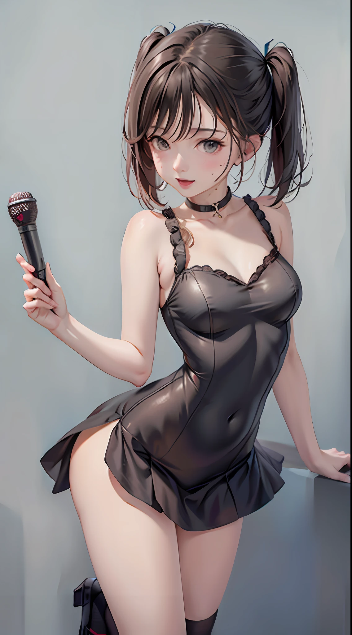 Karaoke, Karaoke BOX, Maid, Twin Tails, Beautiful Girl