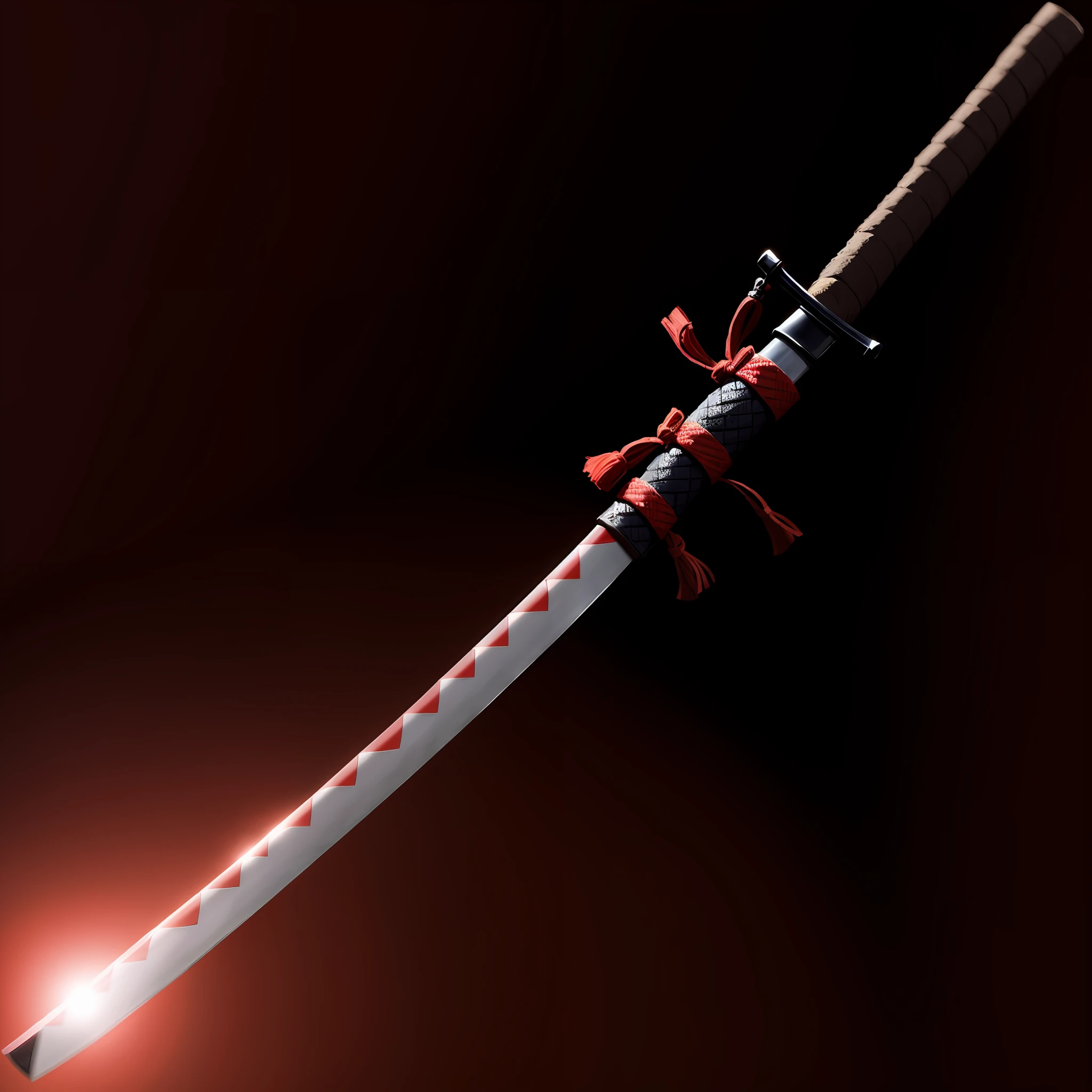 katana,no background, Depth of field,bandage around hilt