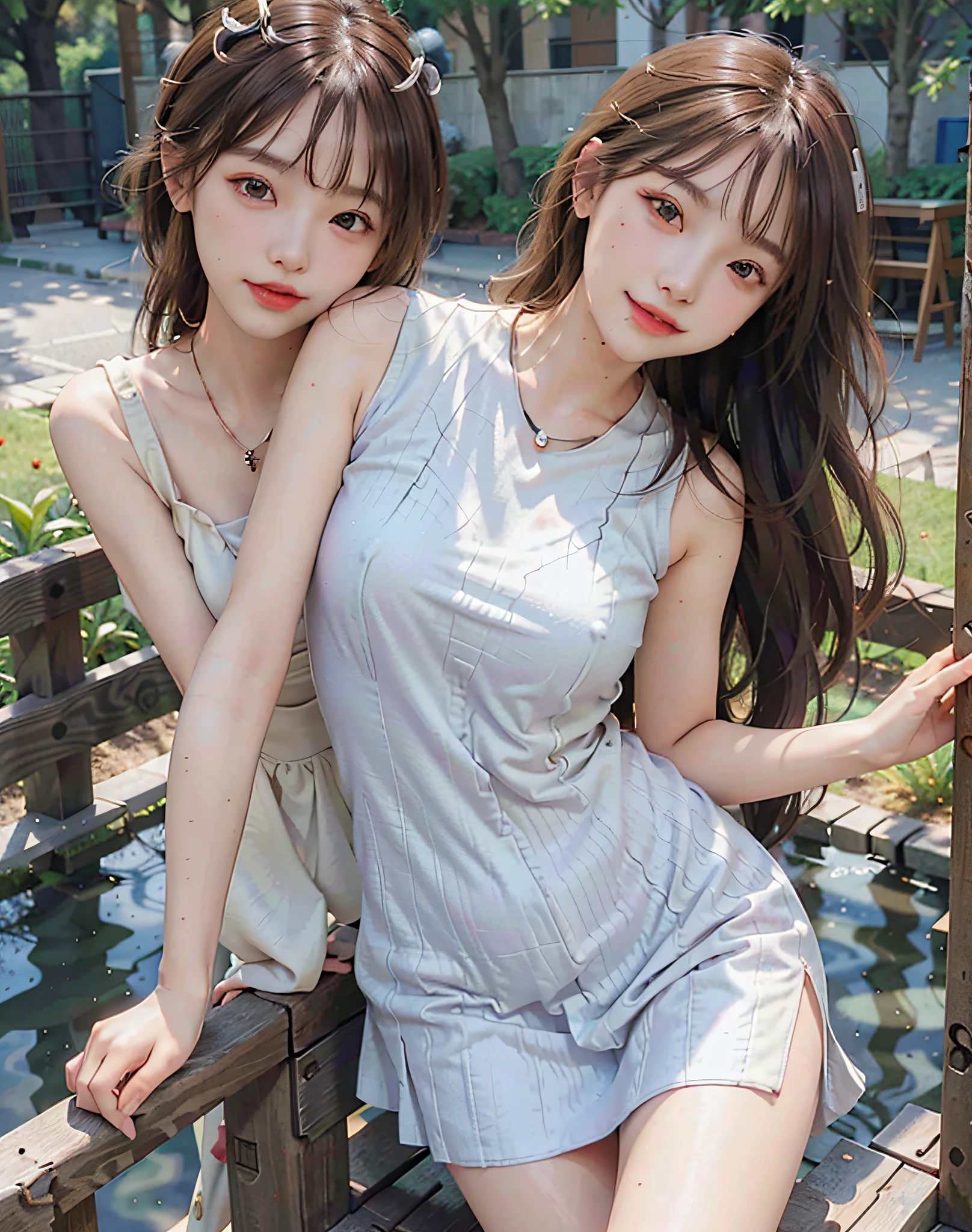 8k,(RAW photo),(best quality), (photo-realistic:1.4),realistic skin texture 1girl,Cute,Double eyelid,bangs,full body,petite,Thin leg,(Slender figure),slim,smile,headgear,earrings,necklace,looking at looking at viewer,face focus,depth of field,club ,(Bust Up Shot:1),Bokeh,,