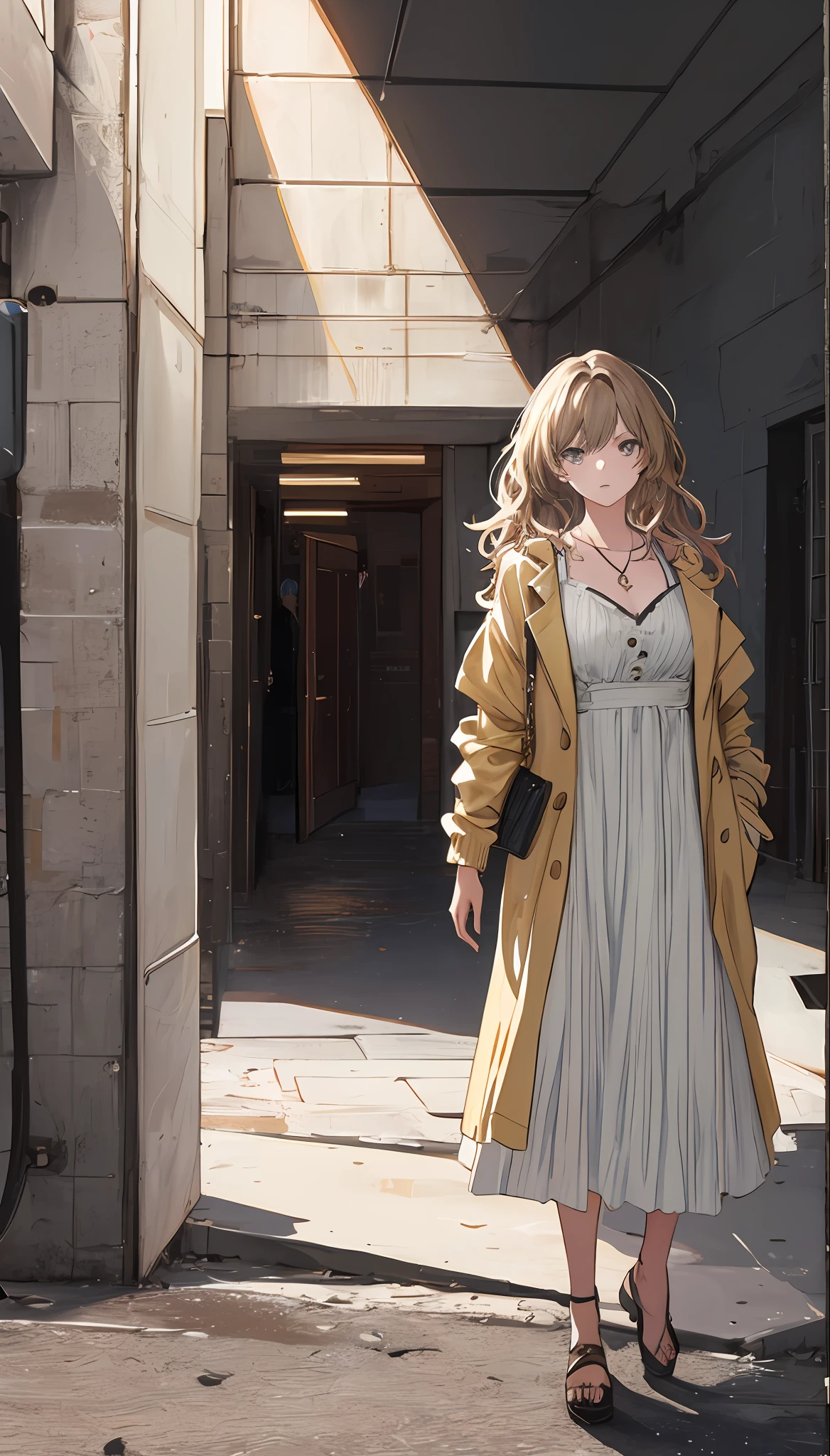 (masterpiece), (best quality), (super detailed), (disheveled hair), (illustration), (one girl), (fashionable clothes), standing, fashion model,
