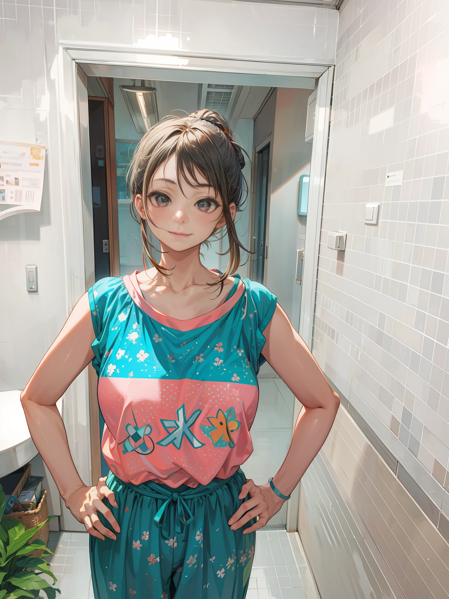 (Best quality: 1.4),,A cute girl,,Anime,Solo,Happy,Manga style,Ray Tracing Perfect Fingers,HD,8K