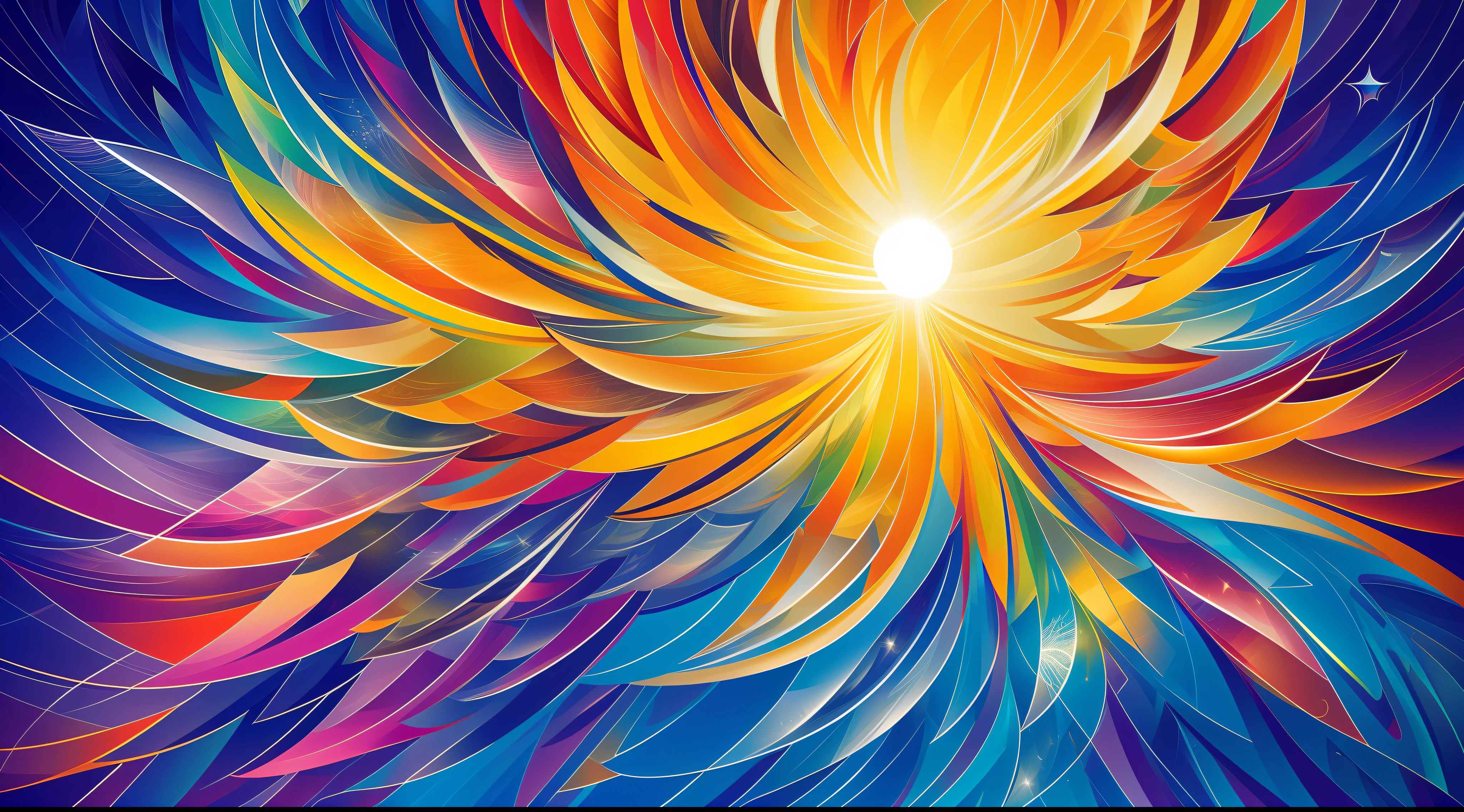 light of the world. An illustration with intricate details, vibrant colors of nature. Abstract