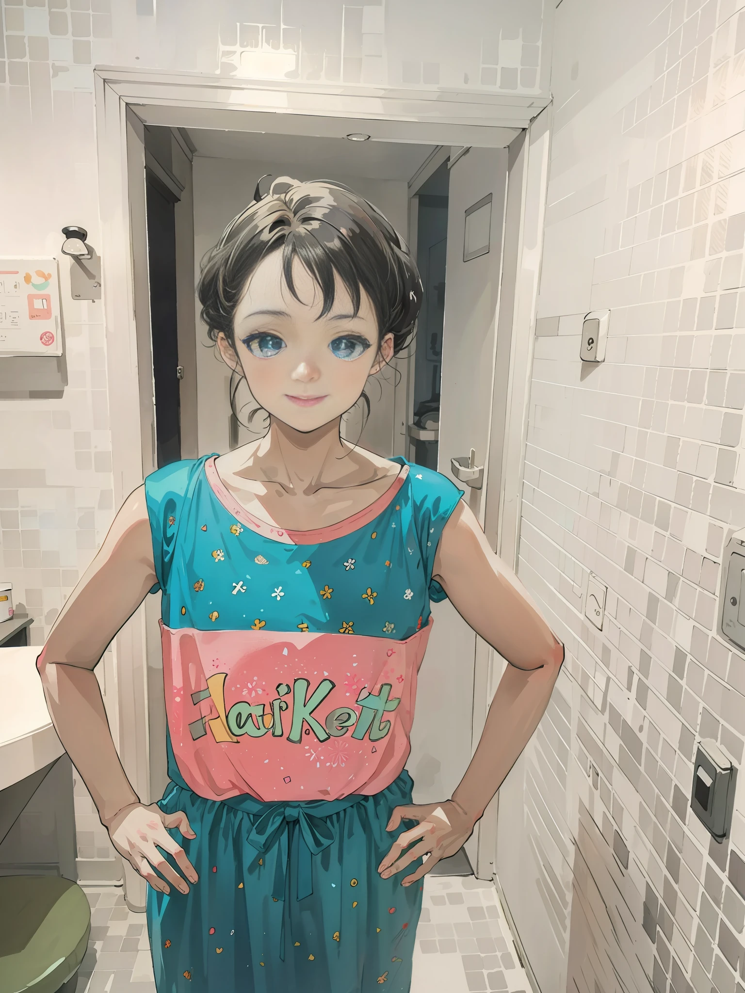 (Best quality: 1.4),,A cute girl,,Anime,Solo,Happy,Manga style,Perfect Fingers,HD,8K