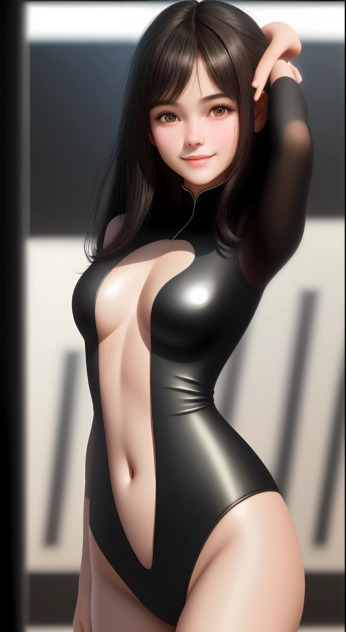 black hair, cgi, 17 years old girl, smiling, happy, professional lighting, cgi, brown hair, smelling, embarrassed, brown hair, eye reflection, light smile, embarrassed, heart in eye, Surrealism, cinematic lighting, motion blur, cinematic lighting, sparkle, image fill, 8k, super detail, UHD, masterpiece, anatomically correct, textured skin, super detail, high details, high quality, award winning, best quality, highres, 1080P, HD, 4K, 4K, 8k, 16k, UHD, 1080P, best quality, super detail, textured skin, masterpiece, highres, 16k, HD