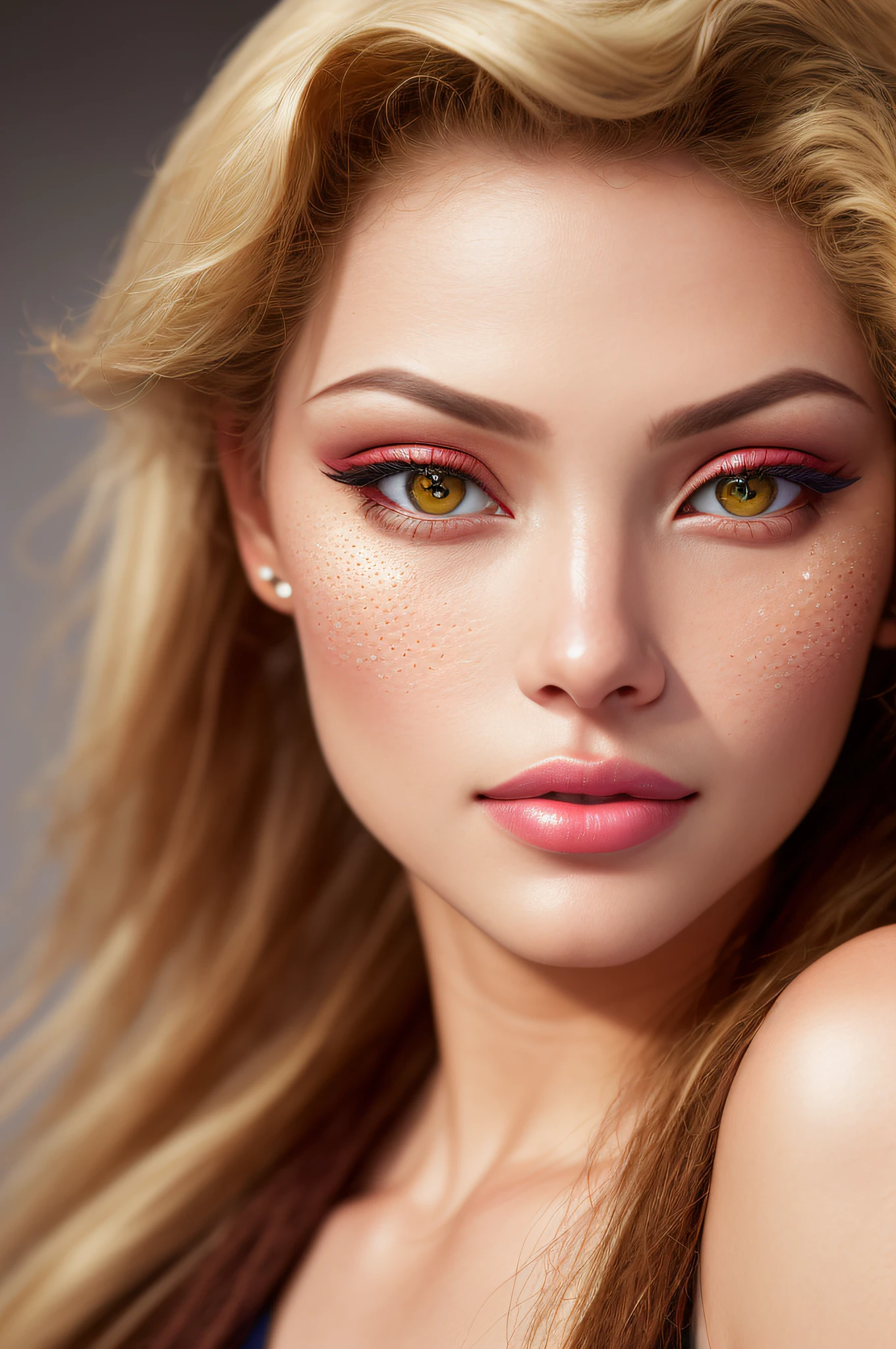 Front view photo of the beautiful [barbara palvin:emb-babs:5], detailed lips,(photo, studio lighting, hard light, sony a7, 50 mm, hyperrealistic, great depth of field, matte skin, pores, colors, hyperdetailed, hyperrealistic)
