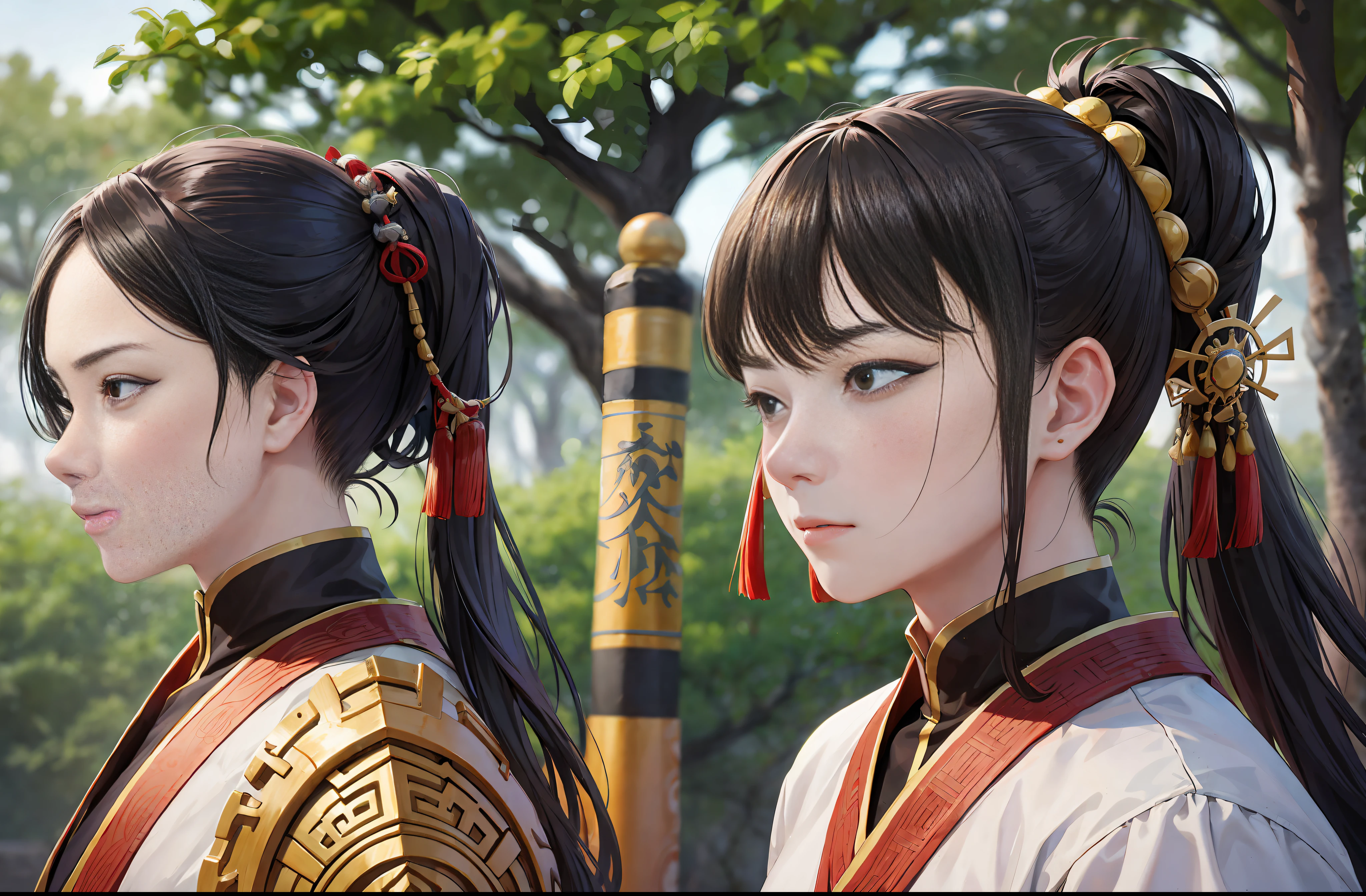 Ultra-high resolution, outdoor martial arts training ground, many people audience, Chinese ancient costumes, (old people, young people, men, women) ancient costumes, martial arts, (facial expressions: contempt, disdain) close-up. Chinese ancient style, martial arts style. 8K