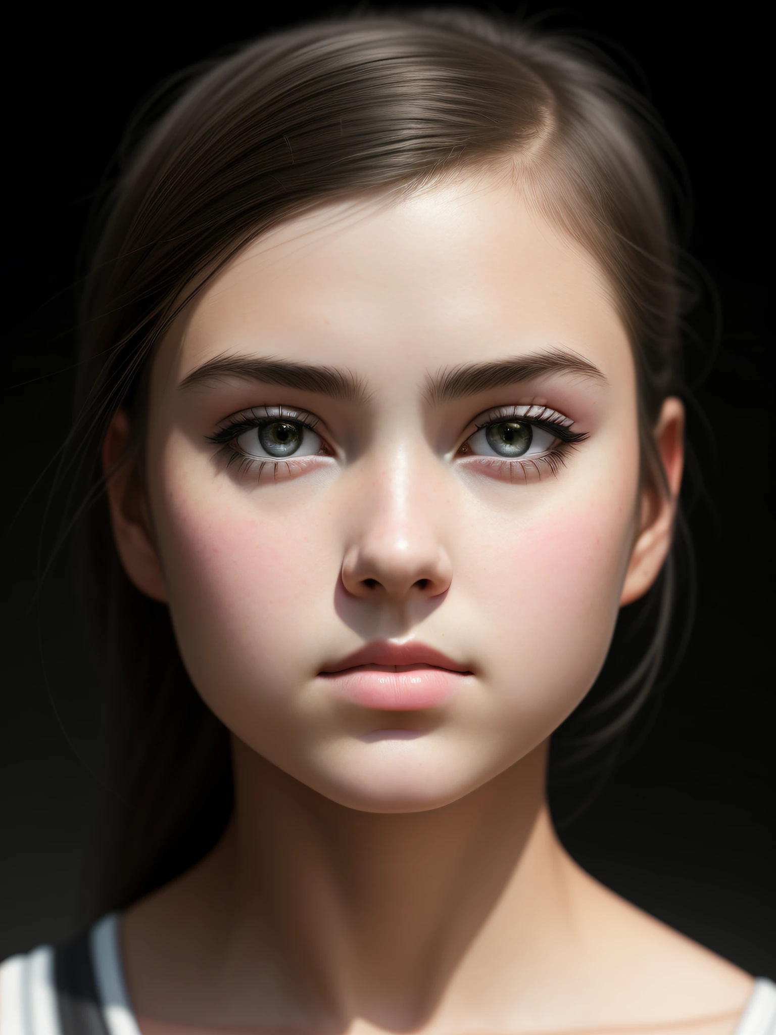 ssdarts a girl, (((front face view))) dark atmospheric, hyper-realistic, hyper-detailed, best quality masterpiece, photorealistic, detailed, sharp focus, 8k, HDR, shallow depth of field, wide light, high contrast, backlighting, bloom, chromatic aberration, sharp focus, Artgerm, Greg Rutkowski, 35mm