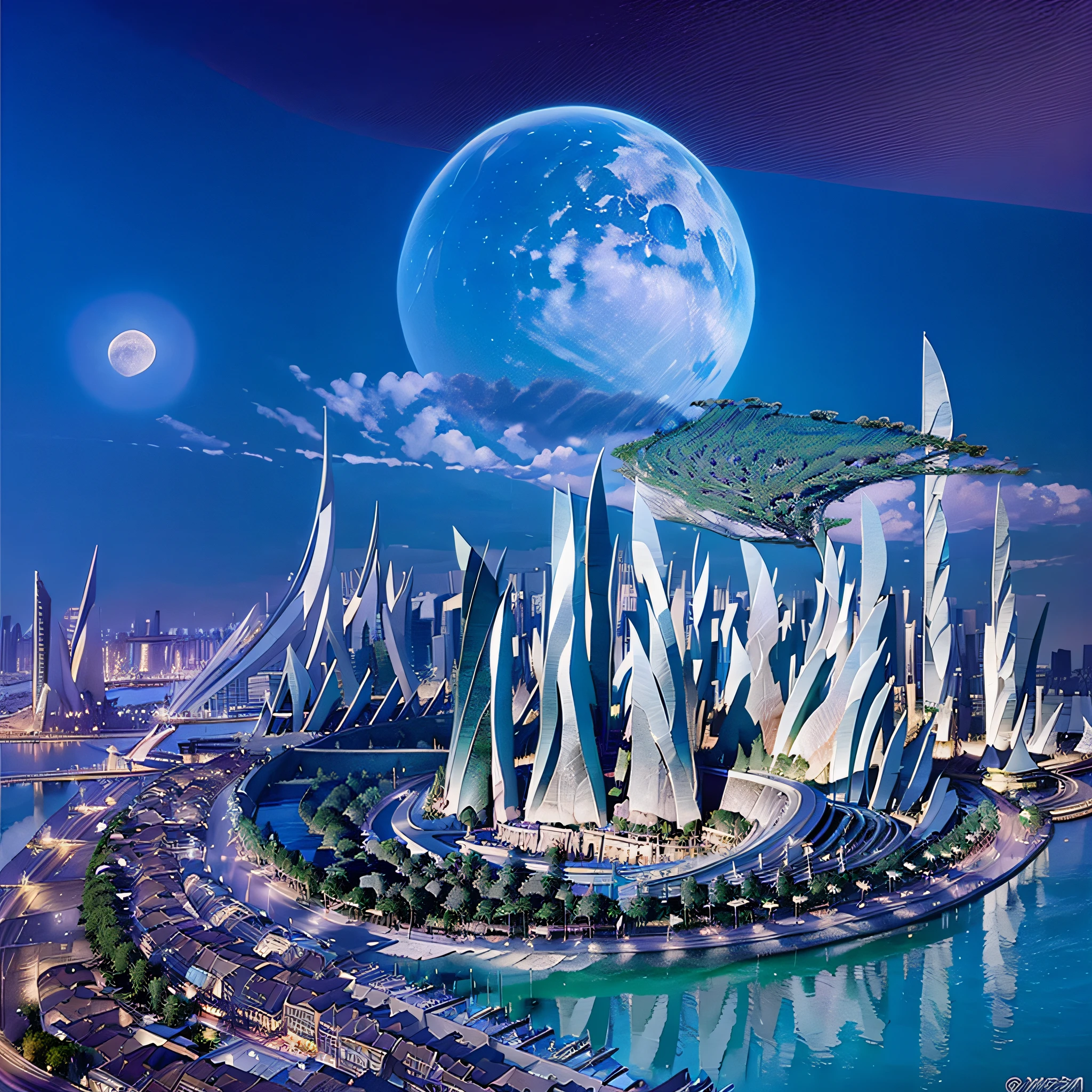 Sidon style, progressive city, futuristic city, utopian world, shining great colors, prosperous architecture, haute couture clothing and architectural design, luxury architecture, utopian future, very detailed, hdr, perfect, stunning progressive architecture, perfect world, reflective surface, subsurface scattering, perfect architecture, beyond imagination, 32K, global illumination, wide angle, light of God, dream world --auto --v 6 --s2