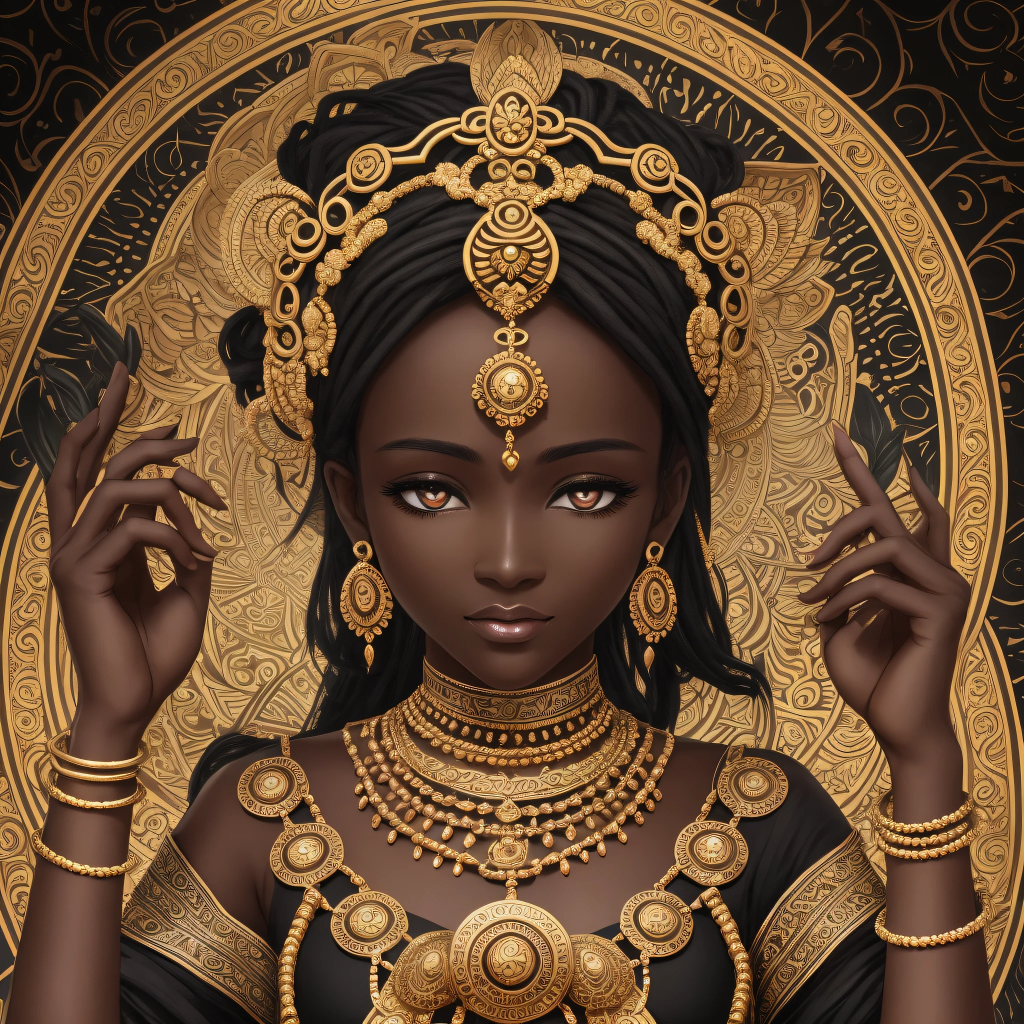 multi-eyed black-skinned deity --auto --s2